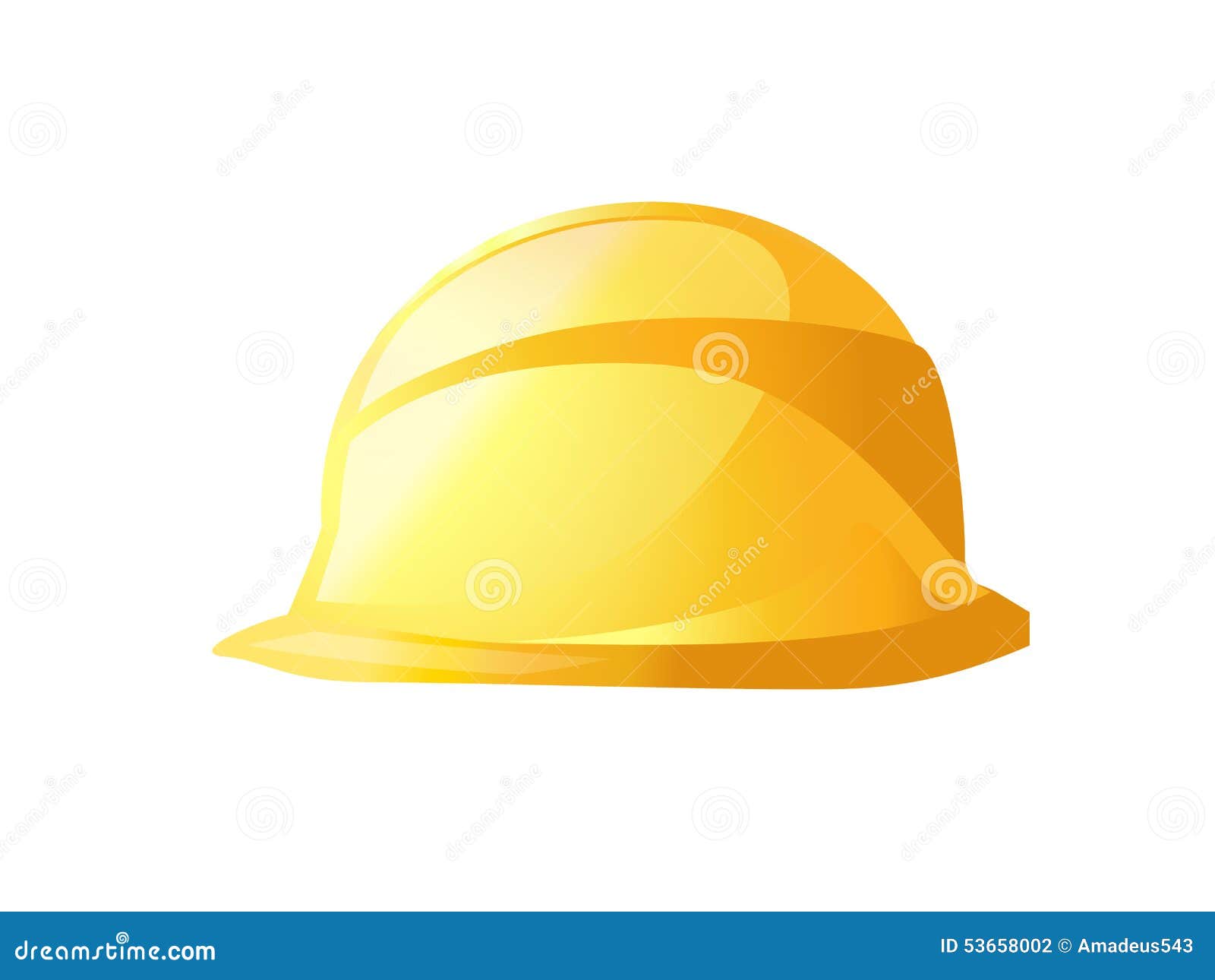 Hard Hat Vector Icon Symbol Yellow Stock Vector Illustration of yellow, protect 53658002