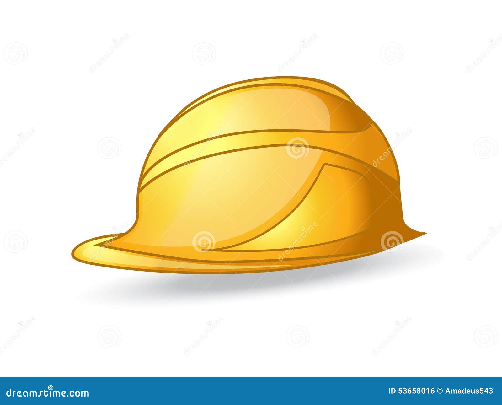 Hard Hat Vector Icon Symbol Yellow Stock Vector Illustration of danger, industry 53658016