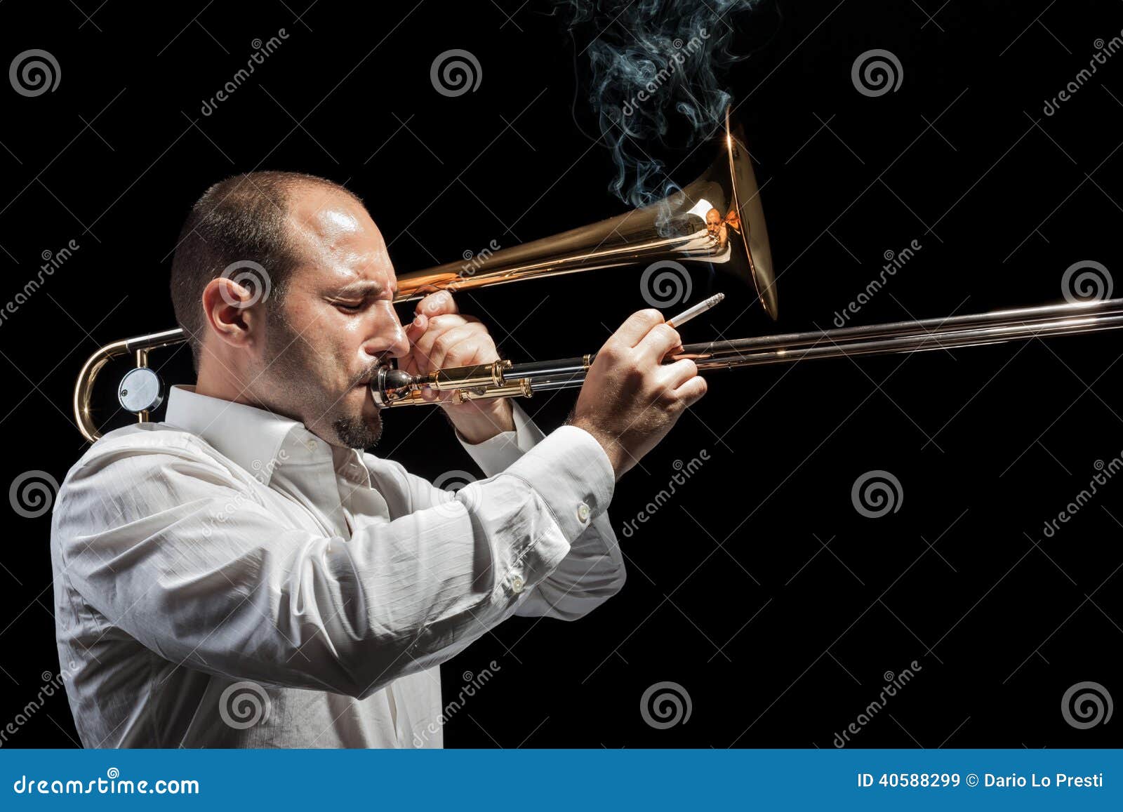 Hard jazz stock image. Image of profile, blowing, jazz 40588299