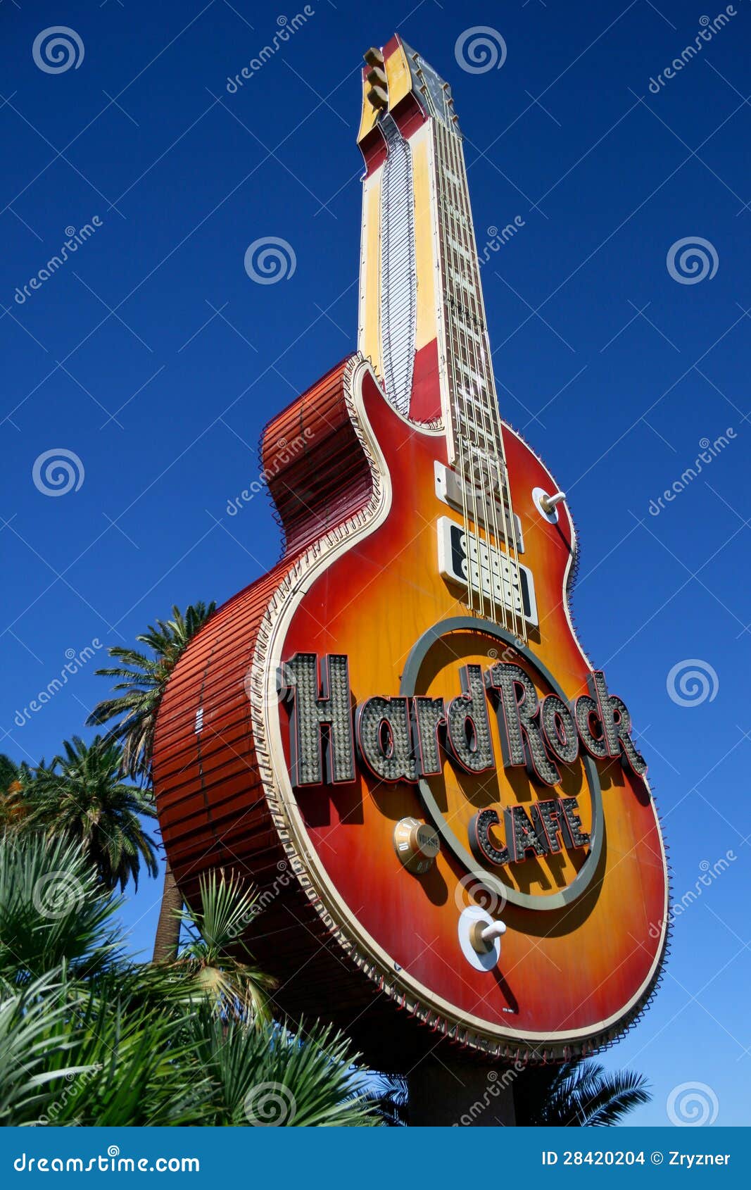 Hard Rock Cafe Guitar Las Vegas Editorial Stock Image Image of sign