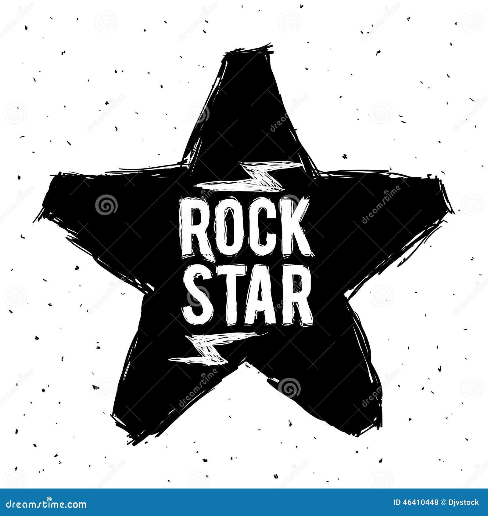 Hard rock design stock vector. Illustration of roll, badge - 46410448