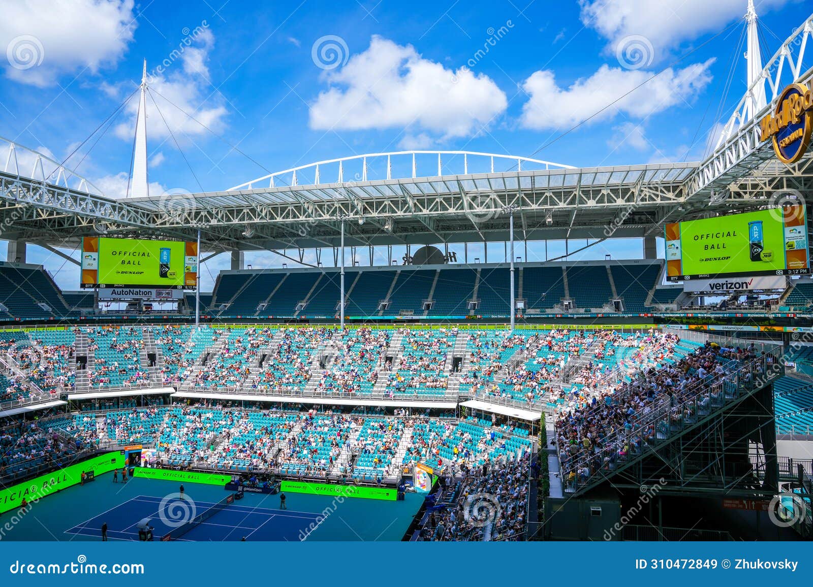 Hard Rock Stadium during Tennis Match at the 2023 Miami Open Editorial Hard Rock Stadium during Tennis Match at the 2023 Miami Open Editorial