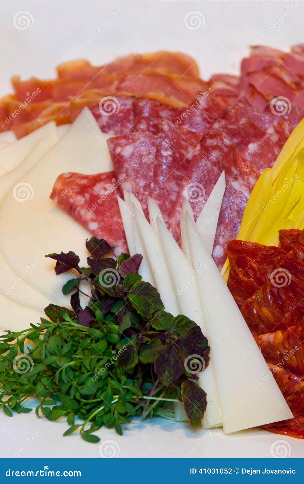 Hard salami plate stock photo. Image of appetizer, vesalica 41031052