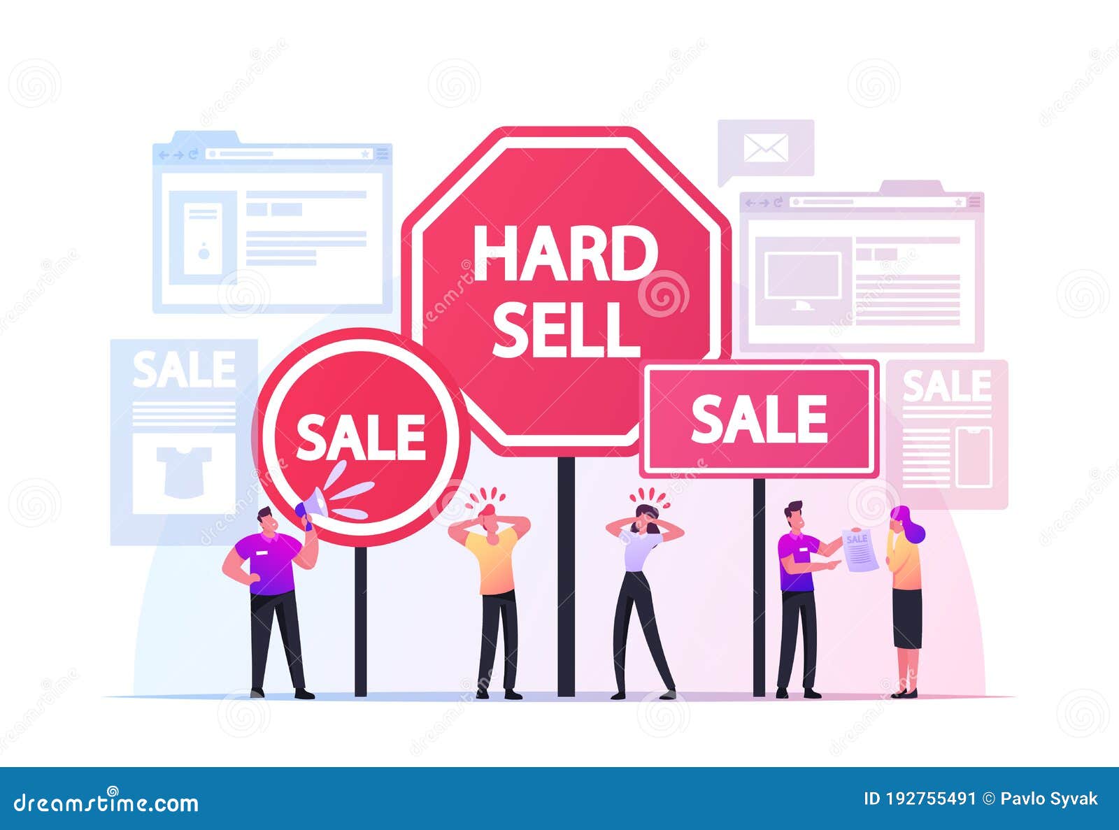 Hard Sell. Promoter Characters Use Policy Or Technique Of ...