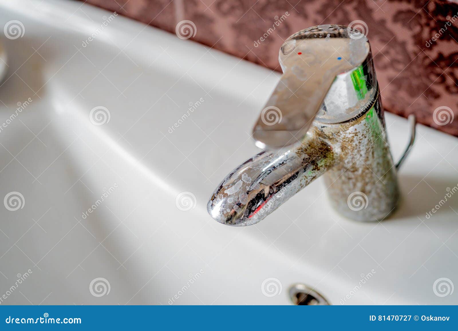 Hard Water Deposit on a Tap Stock Image Image of drop, deposit 81470727