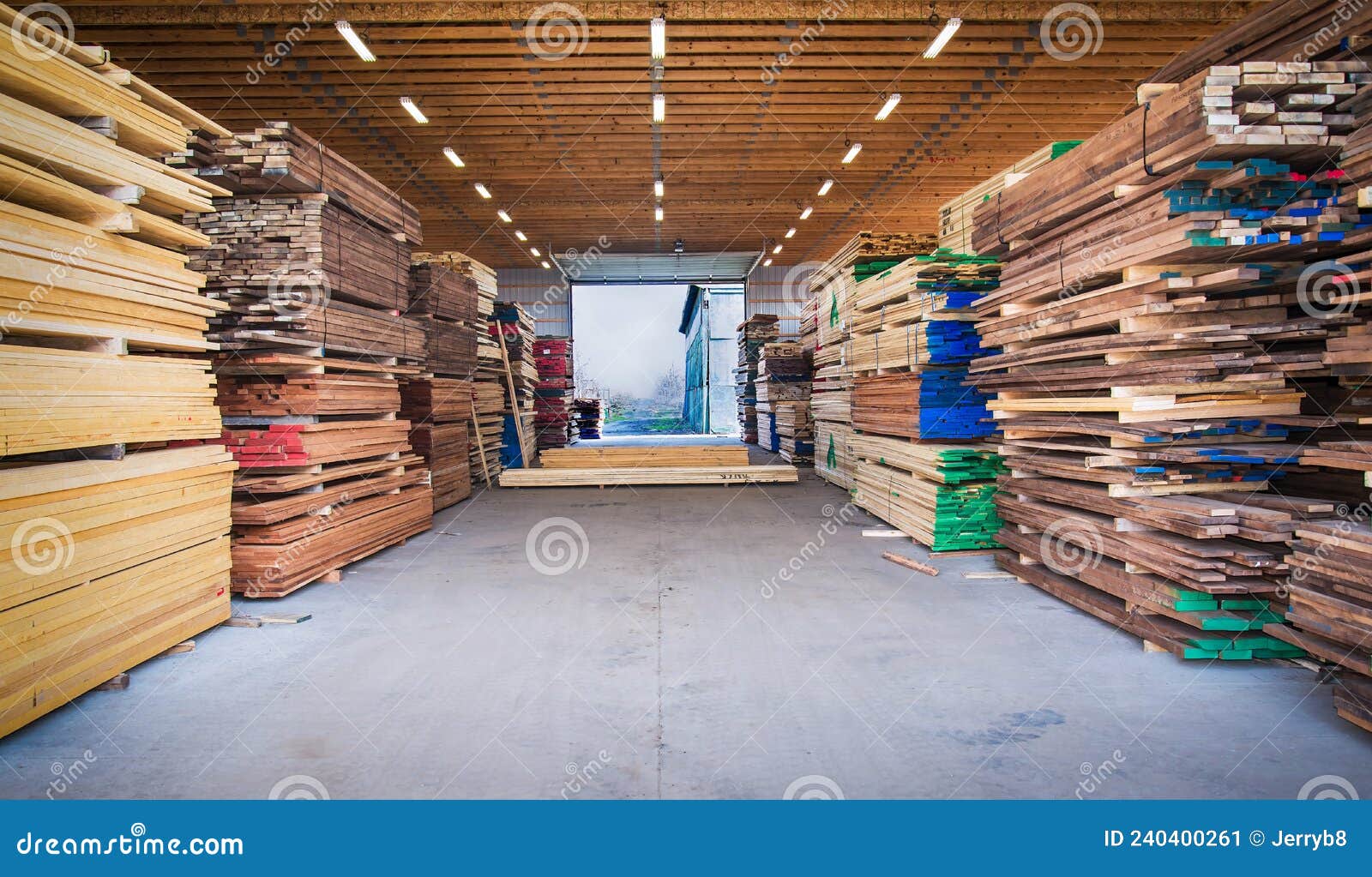 Hard Wood Lumber Yard Warehouse Stock Image Image of plank, build