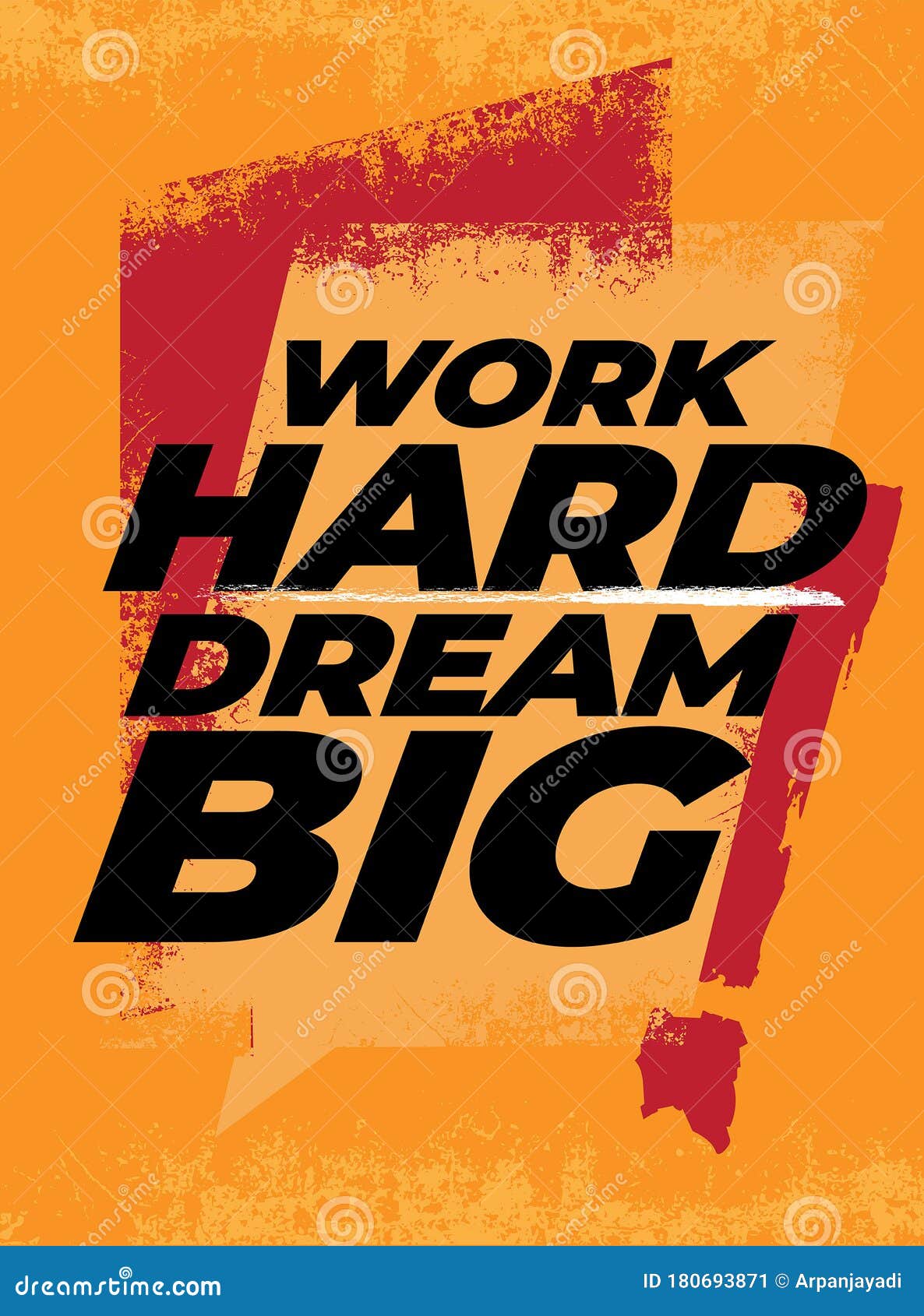 Hard Work Dream Big. Inspirational Workout and Fitness Gym Motivation Quote  Illustration Sign. Stock Vector - Illustration of black, start: 180693871