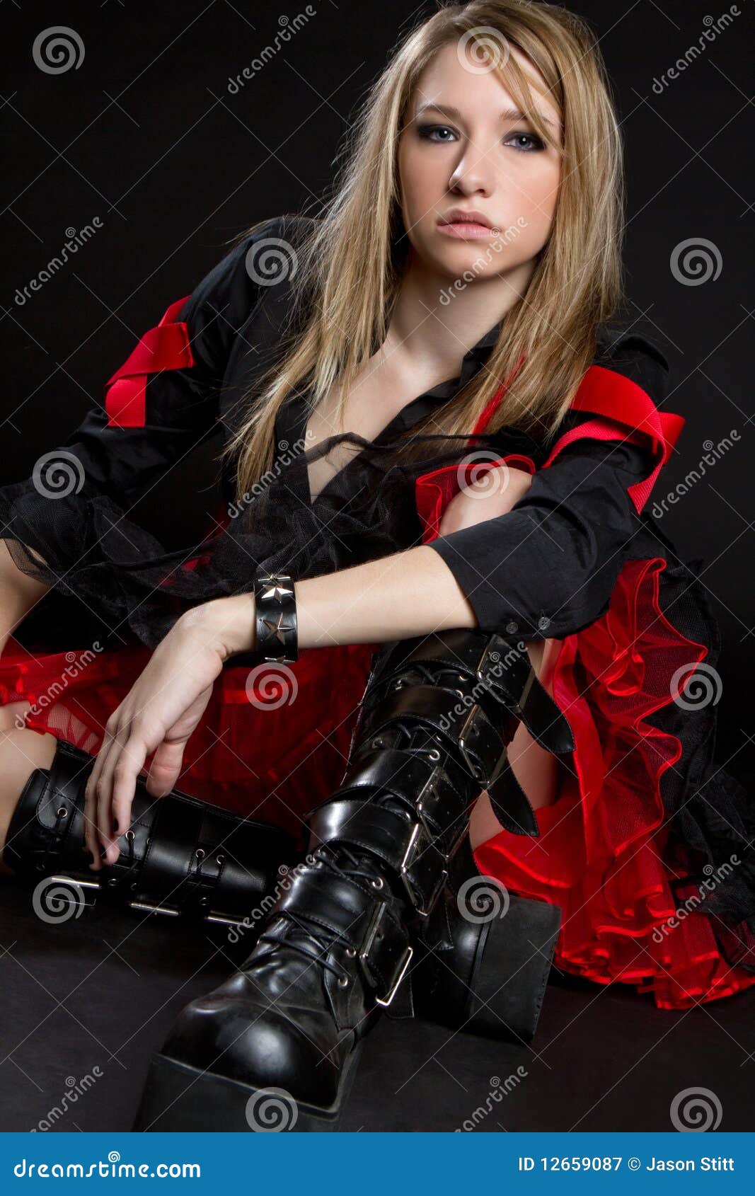 Hardcore Woman Stock Image Image Of Boots Pretty People 12659087