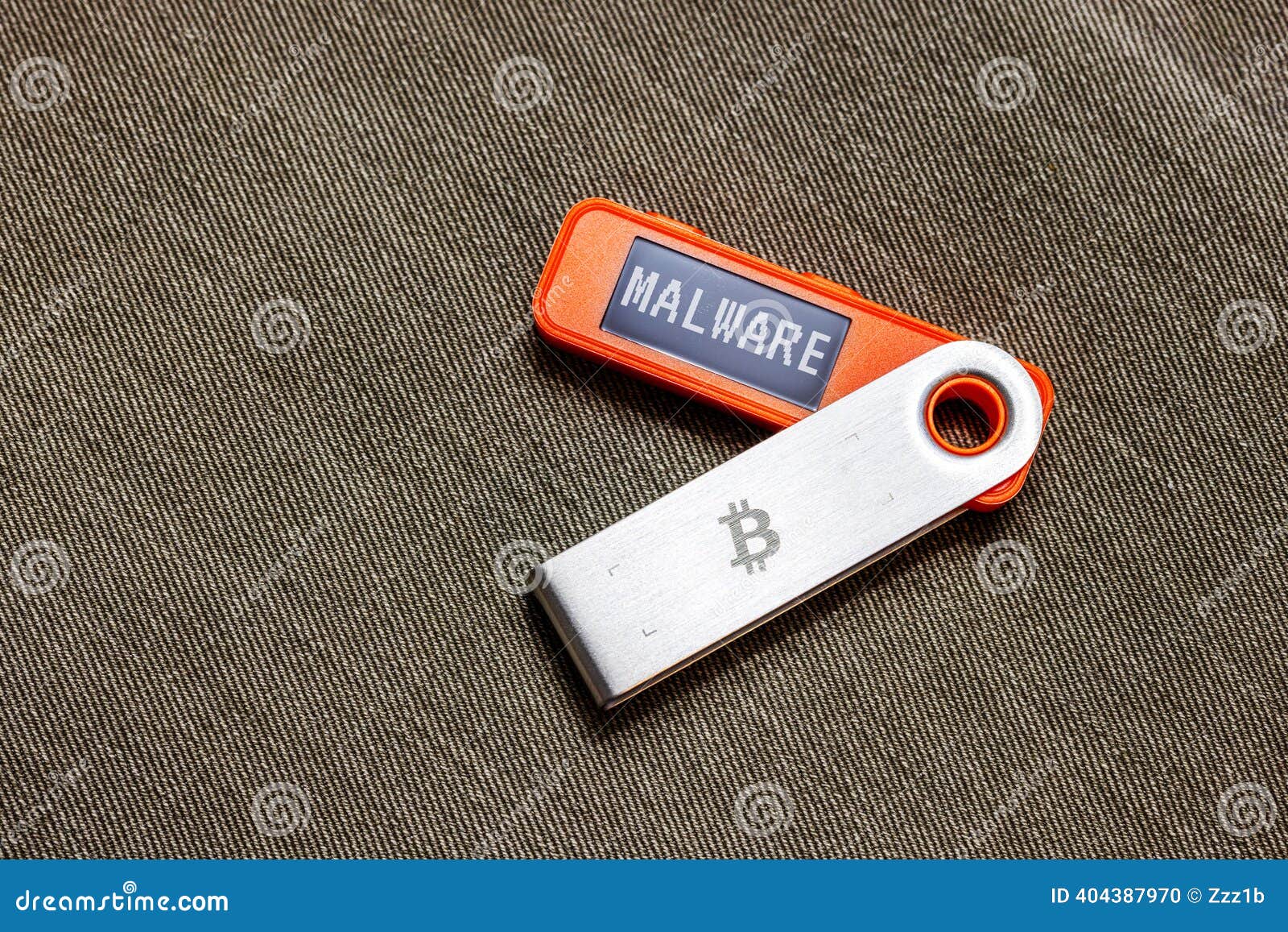 Hardware Bitcoin Wallet in with Malware Message on Screen Stock Photo -  Image of white, wallet: 404387970