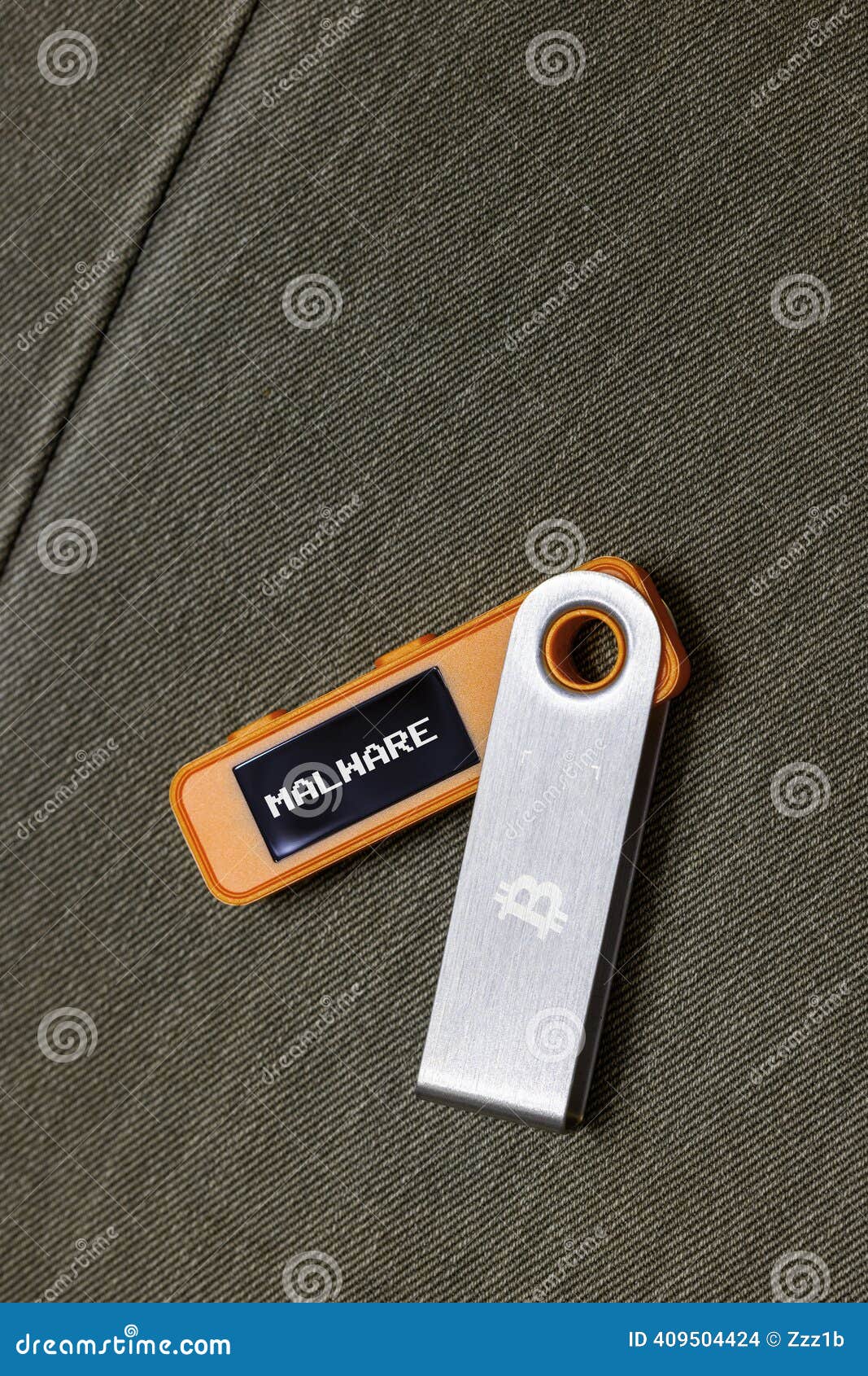 Hardware Bitcoin Wallet in with Malware Message on Screen Stock Photo -  Image of message, screen: 409504424