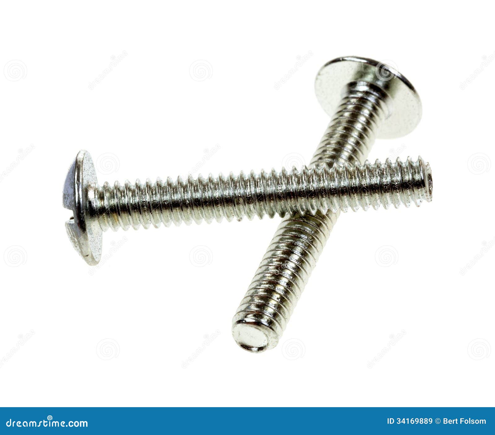 Hardware Bolts on a White Background Stock Image Image of