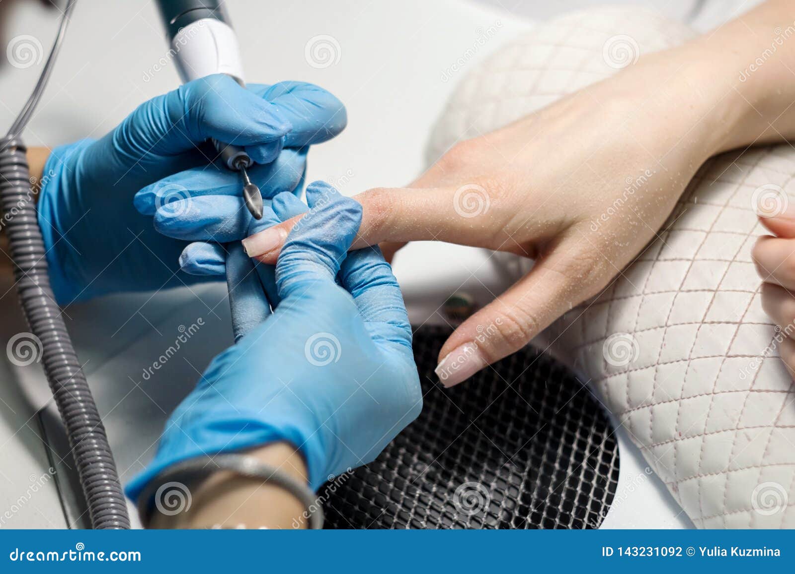 Nail Salon, Nail and Hand Care Stock Photo - Image of gloves, finger ...