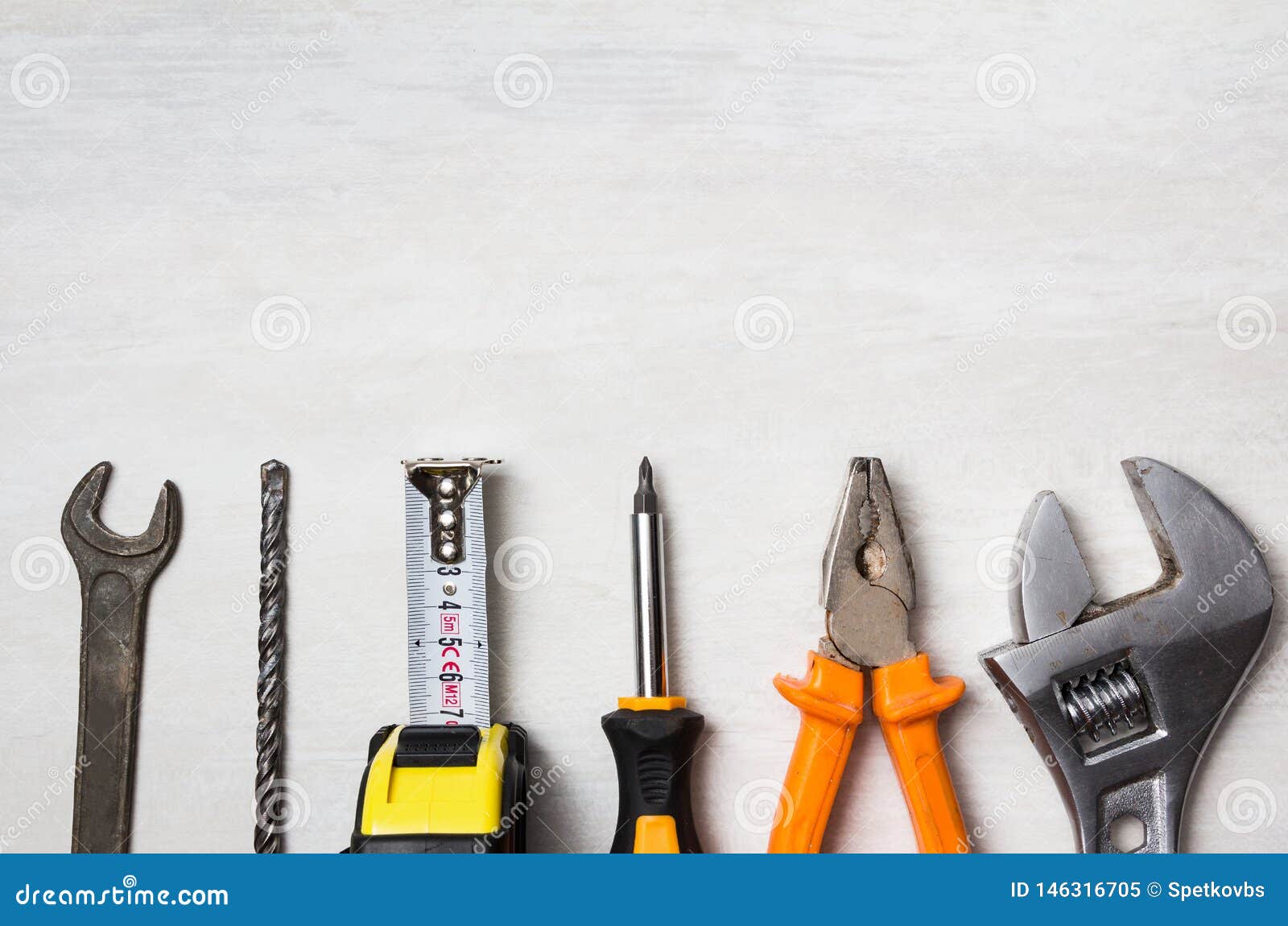 Hardware Border, on a Desk Stock Image - Image of repair, industrial: 146316705