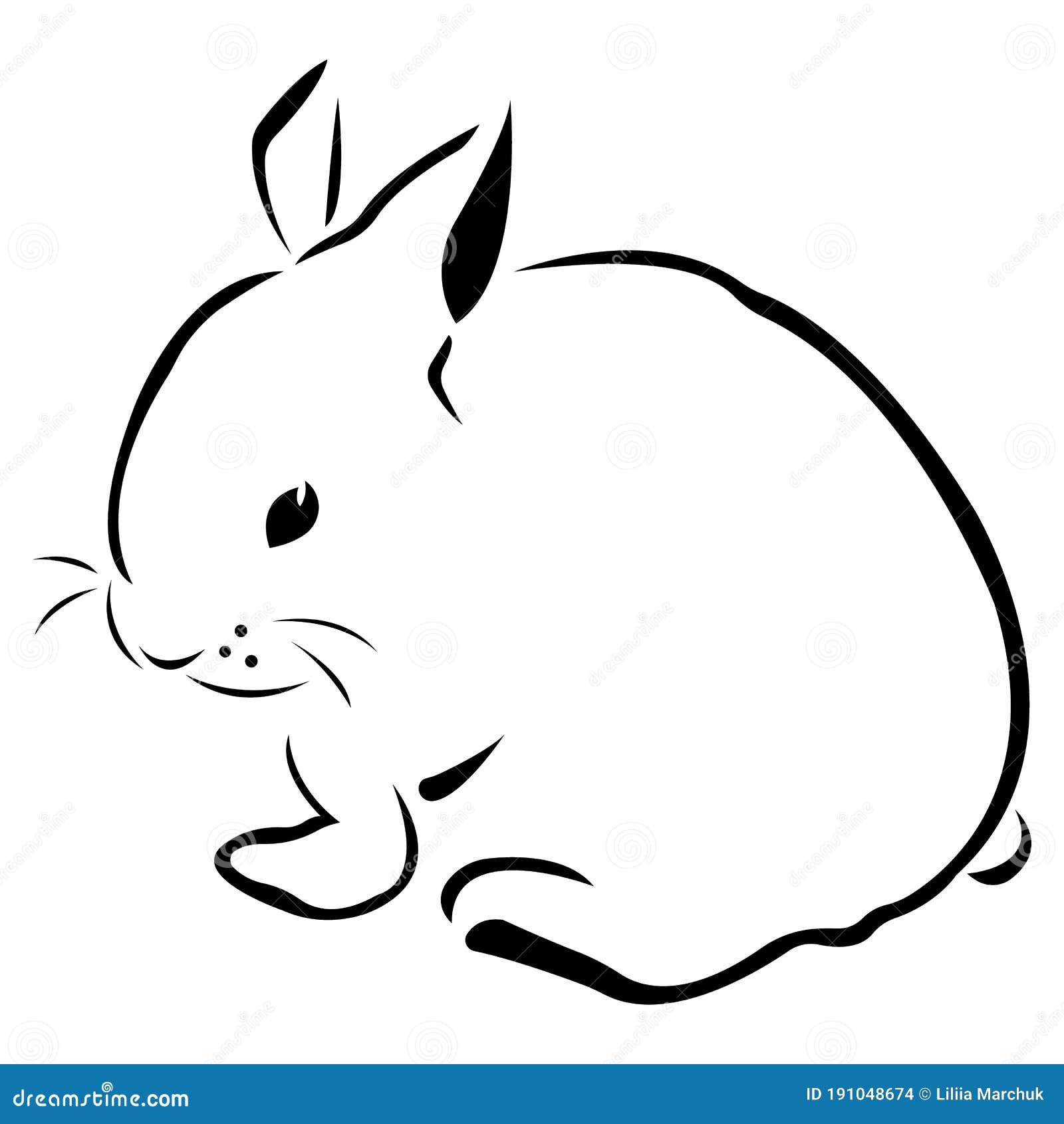 Rabbit Black Silhouette Vector Cartoon Bunny Set Isolated On Transparent  Background Stock Illustration - Download Image Now - iStock