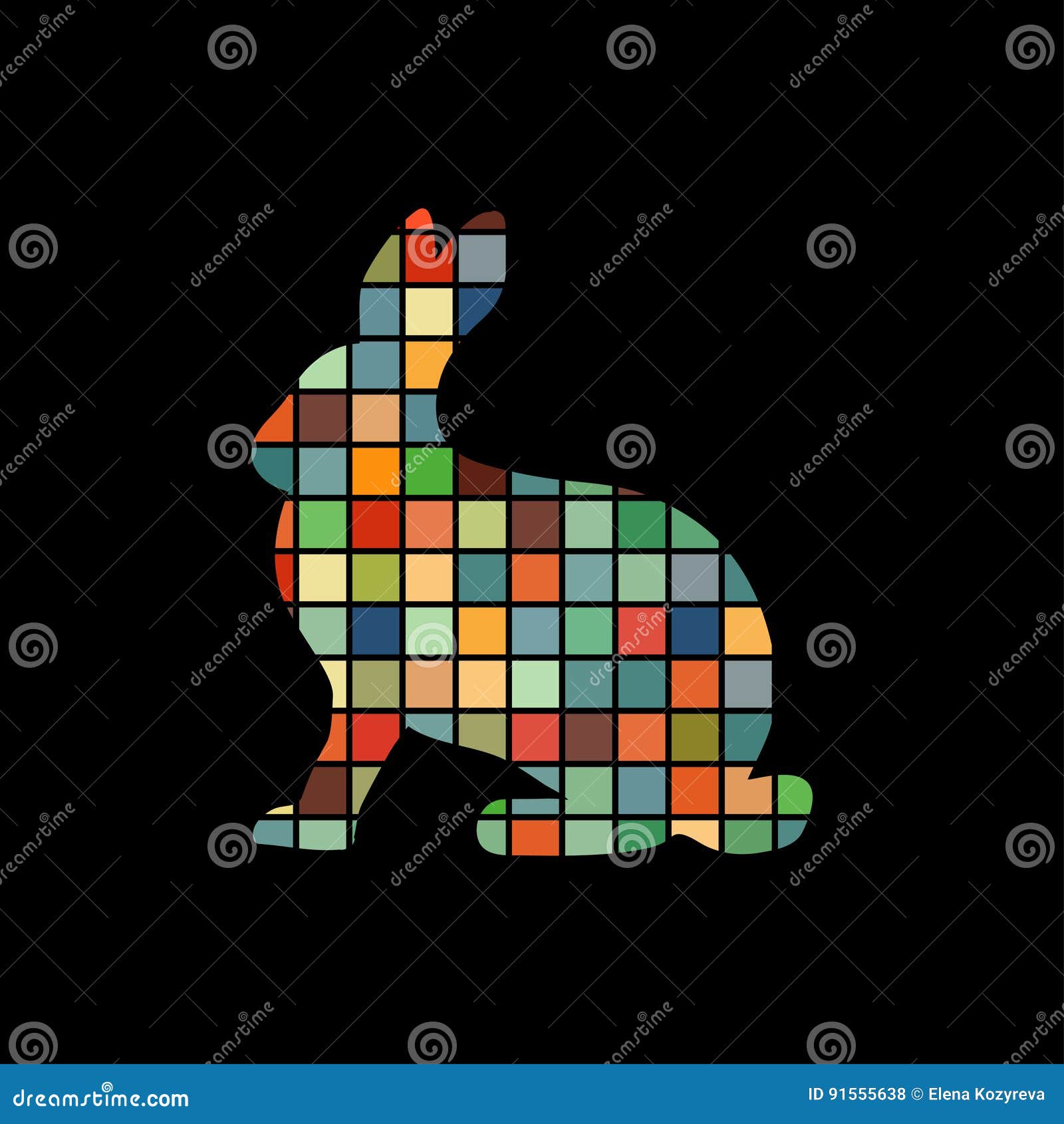 Hare Wild Color Silhouette Animal Stock Vector Illustration Of Rabbit Farm