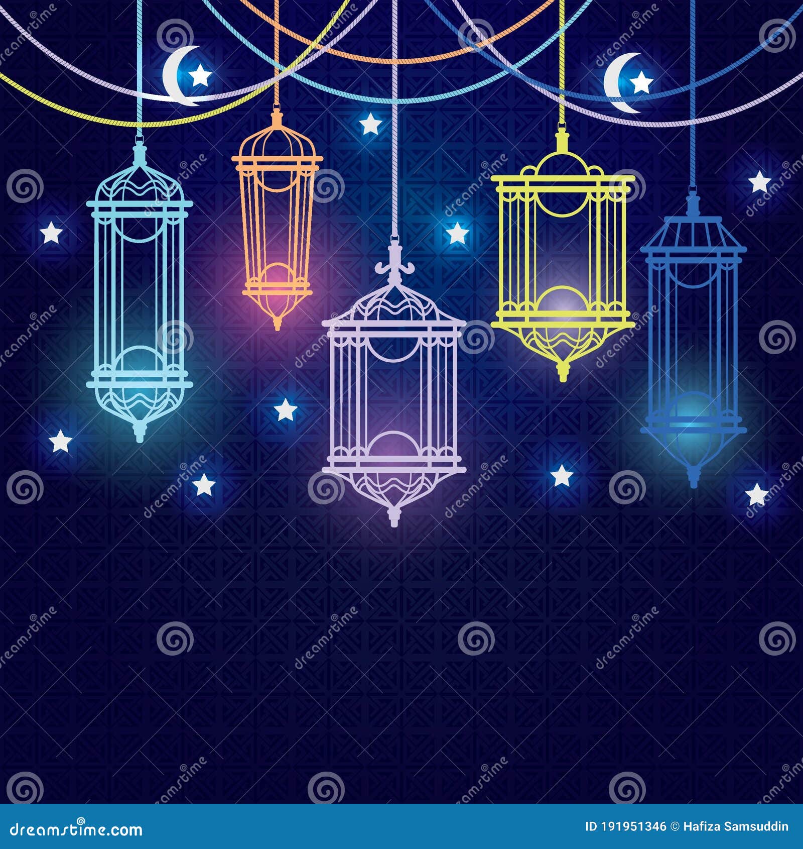 Hari Raya Card Design Vector Illustration Decorative Design Stock