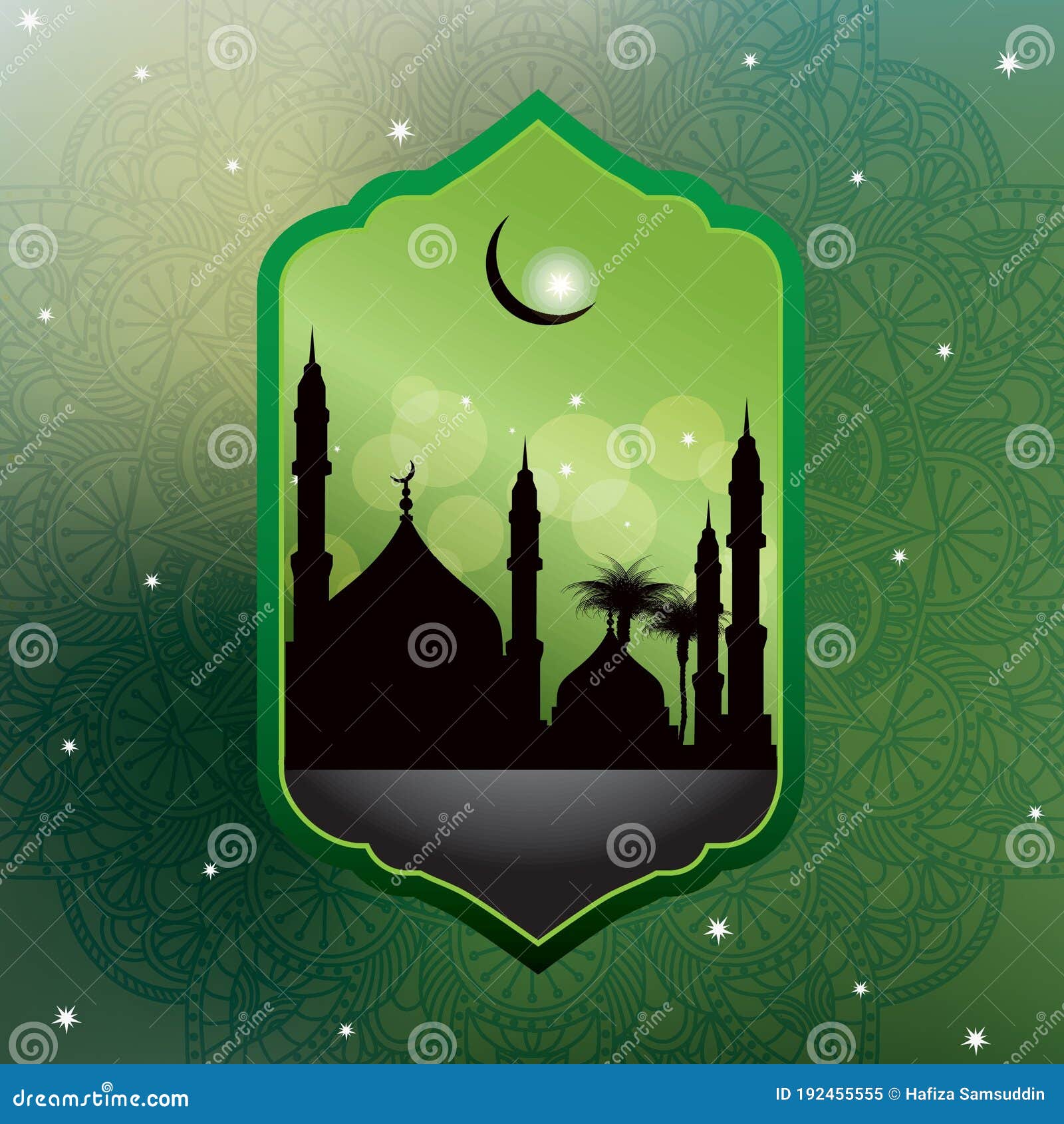 Hari Raya Card Design Vector Illustration Decorative Design Stock