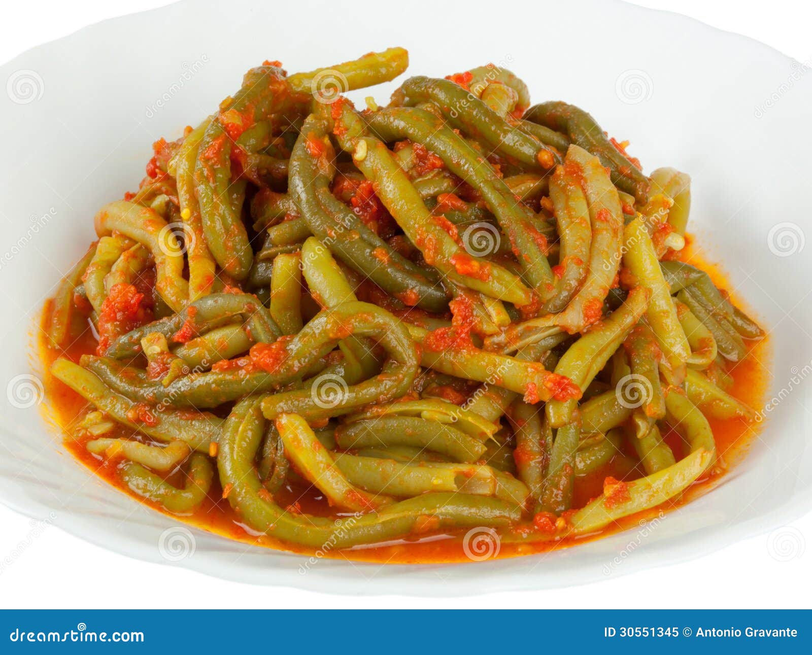 Haricot Vert Avec La Sauce Tomate Image stock Image du gourmet