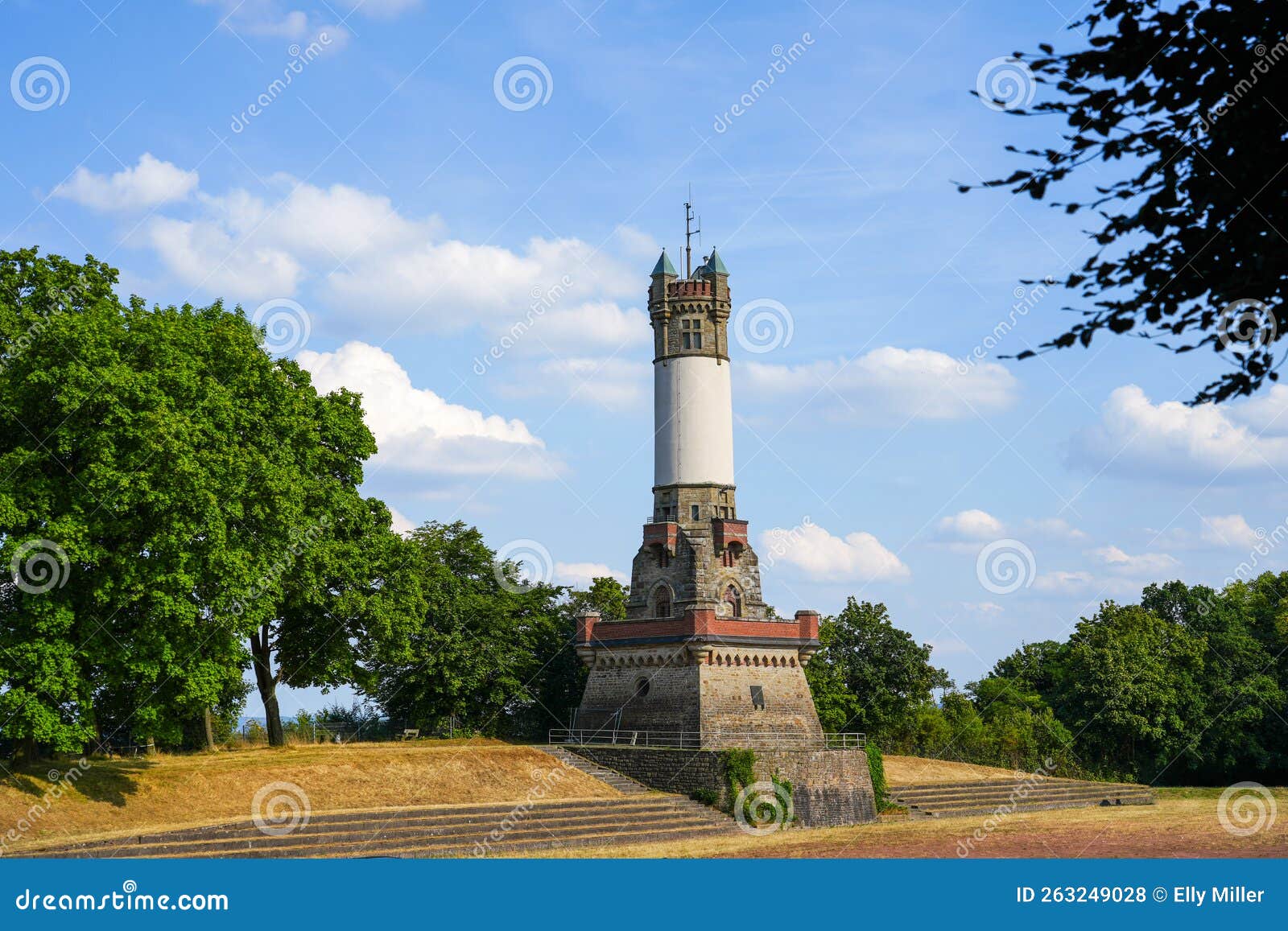 harkort tower in wetter. old observation tower