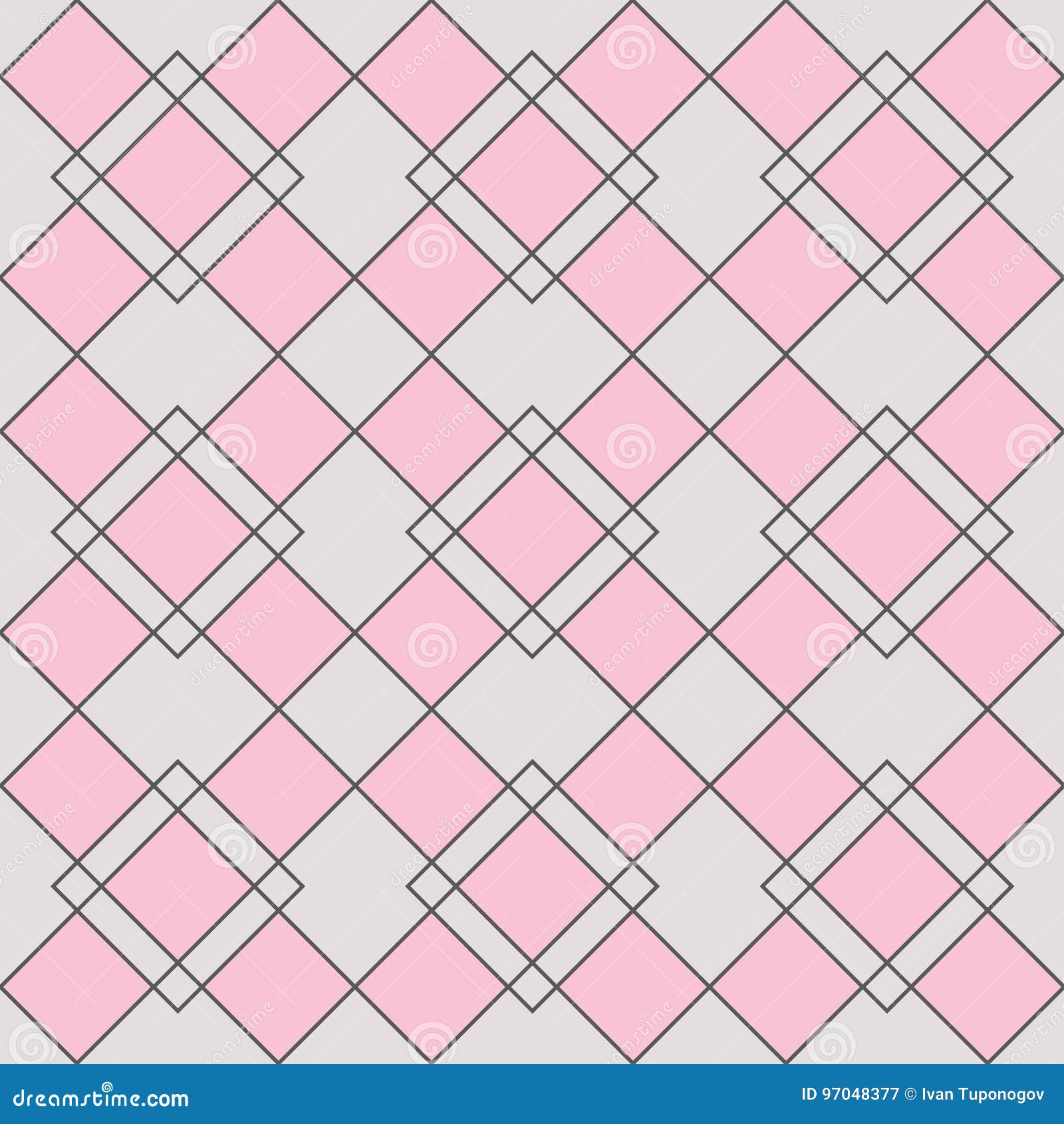 Harlequin Geometric Seamless Patterns. Stock Illustration