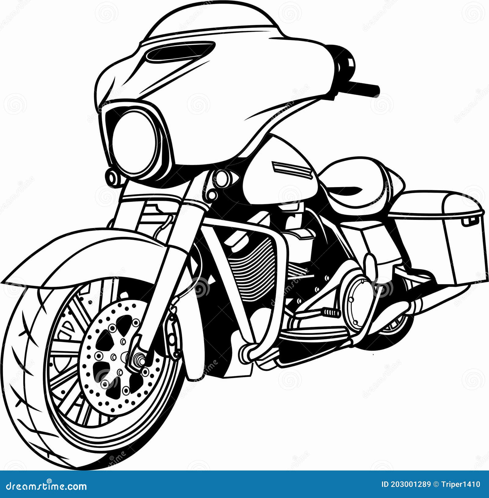 Desenhos para colorir de desenho de motoqueiros com suas harley davidson  para colorir 