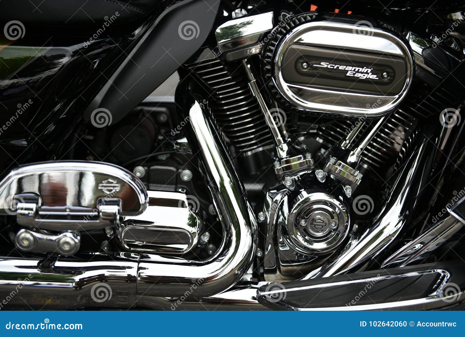 Harley Davidson Screamin Eagle Motorcycle Editorial Image Image Of Close Engine 102642060