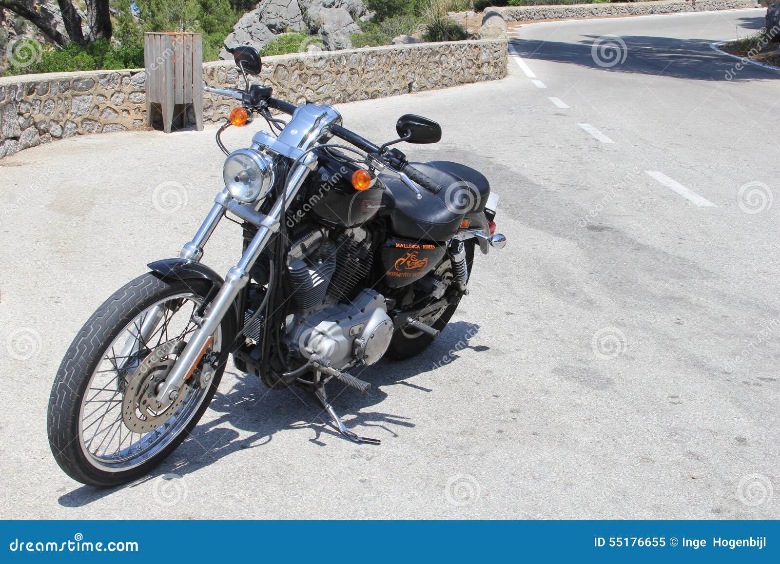 Harley Davidson Motorcycle for Rent, Spain Editorial Image Image of