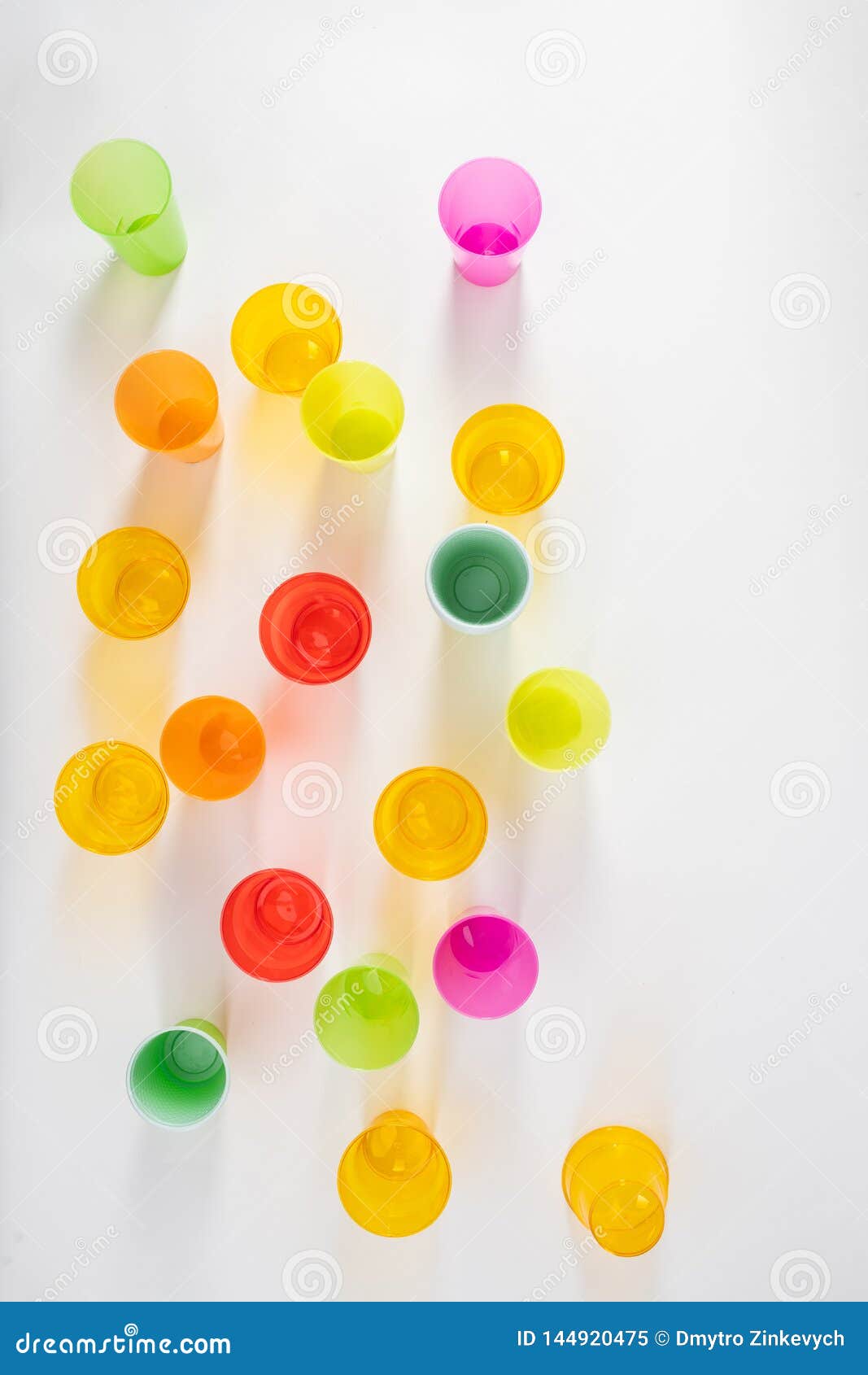 Harmful Disposable Plastic Cups Standing in a Row Stock Image Image