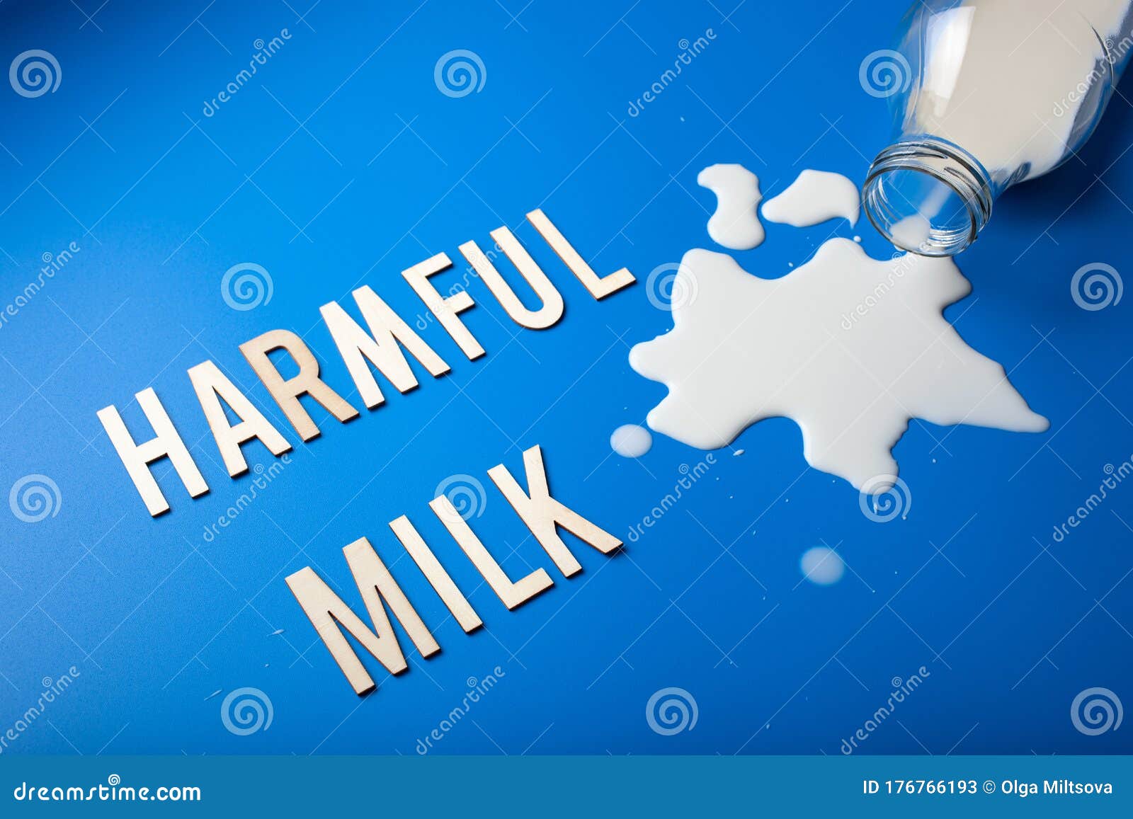 Bad Milk Word Letter Text Lactose Intolerance Allergy. Milk Splatter