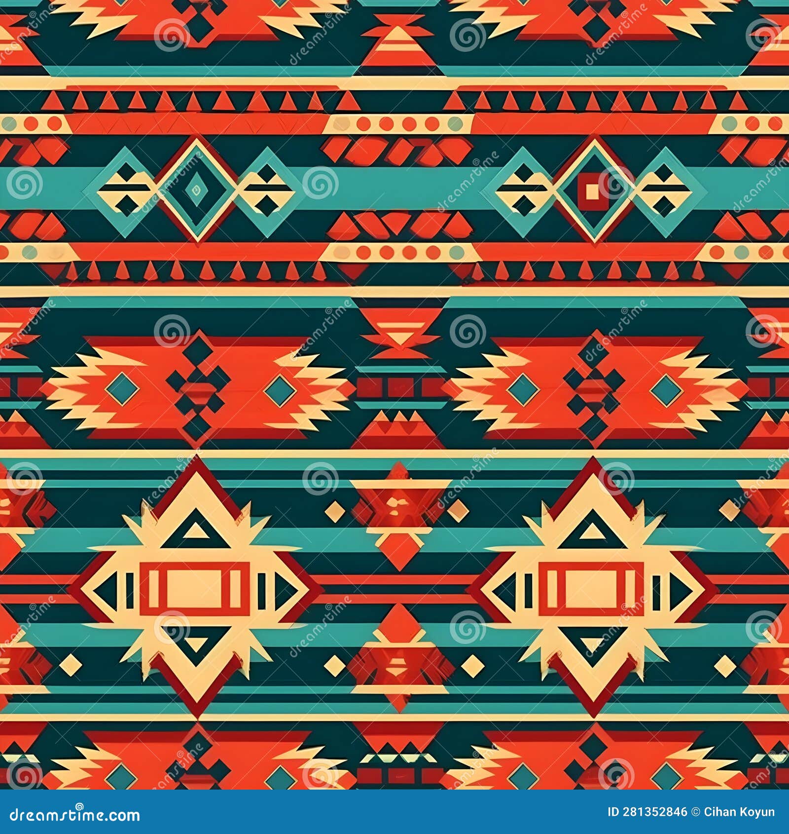 Harmonize Your Designs with Seamless Aztec Patterns Stock Illustration ...