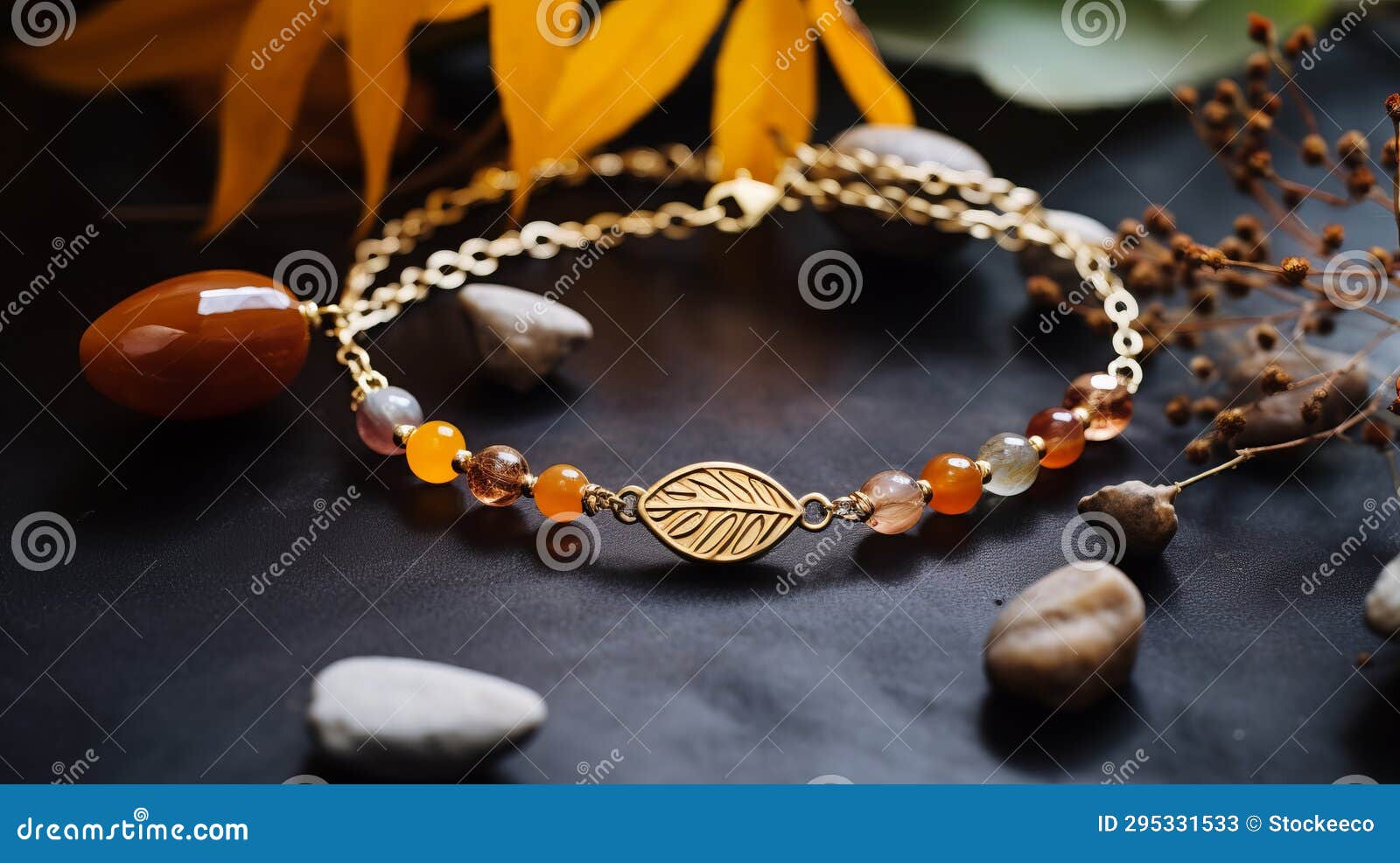 Handmade autumn leaf bracelet - DIY jewellery project