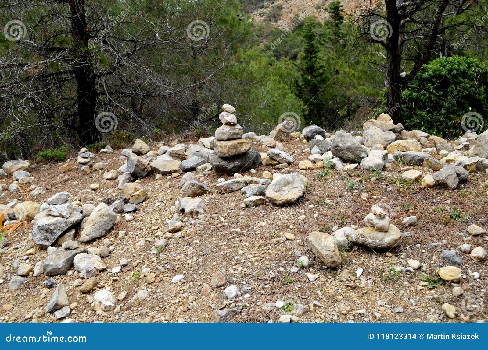 harmony of stones. he calms a man.