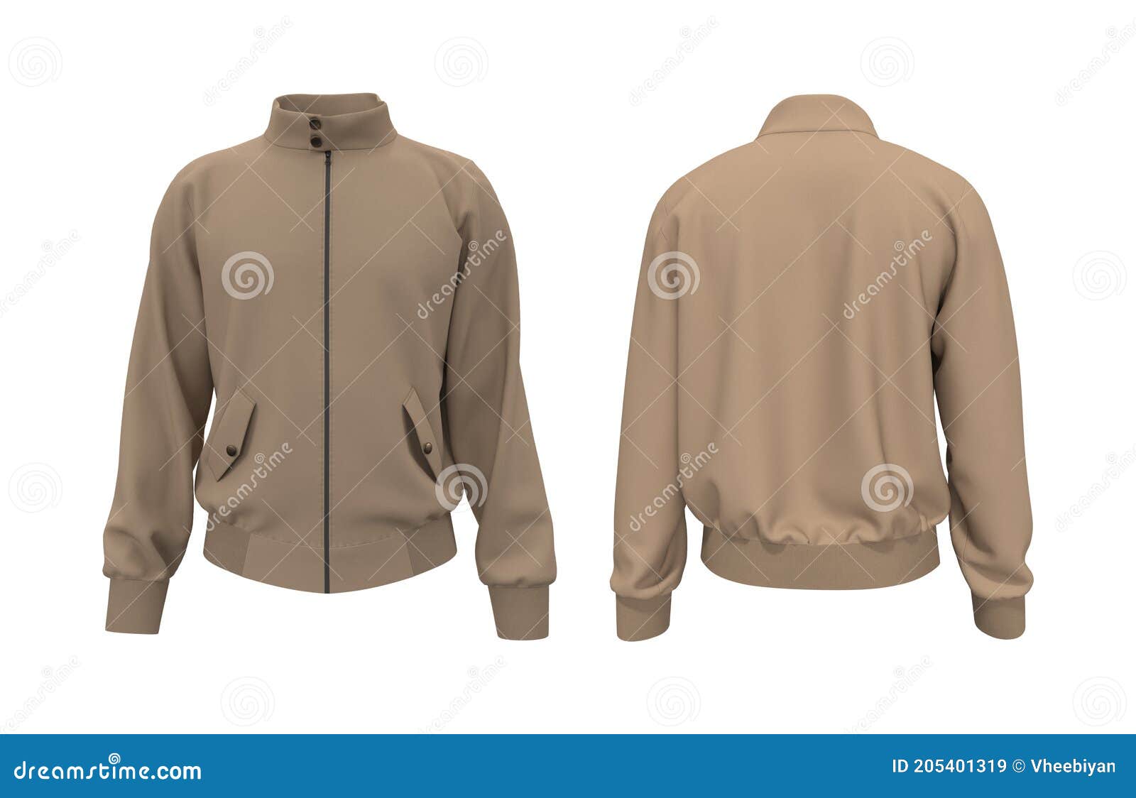 Download Harrington Jacket Mockup Front And Back Views Stock ...