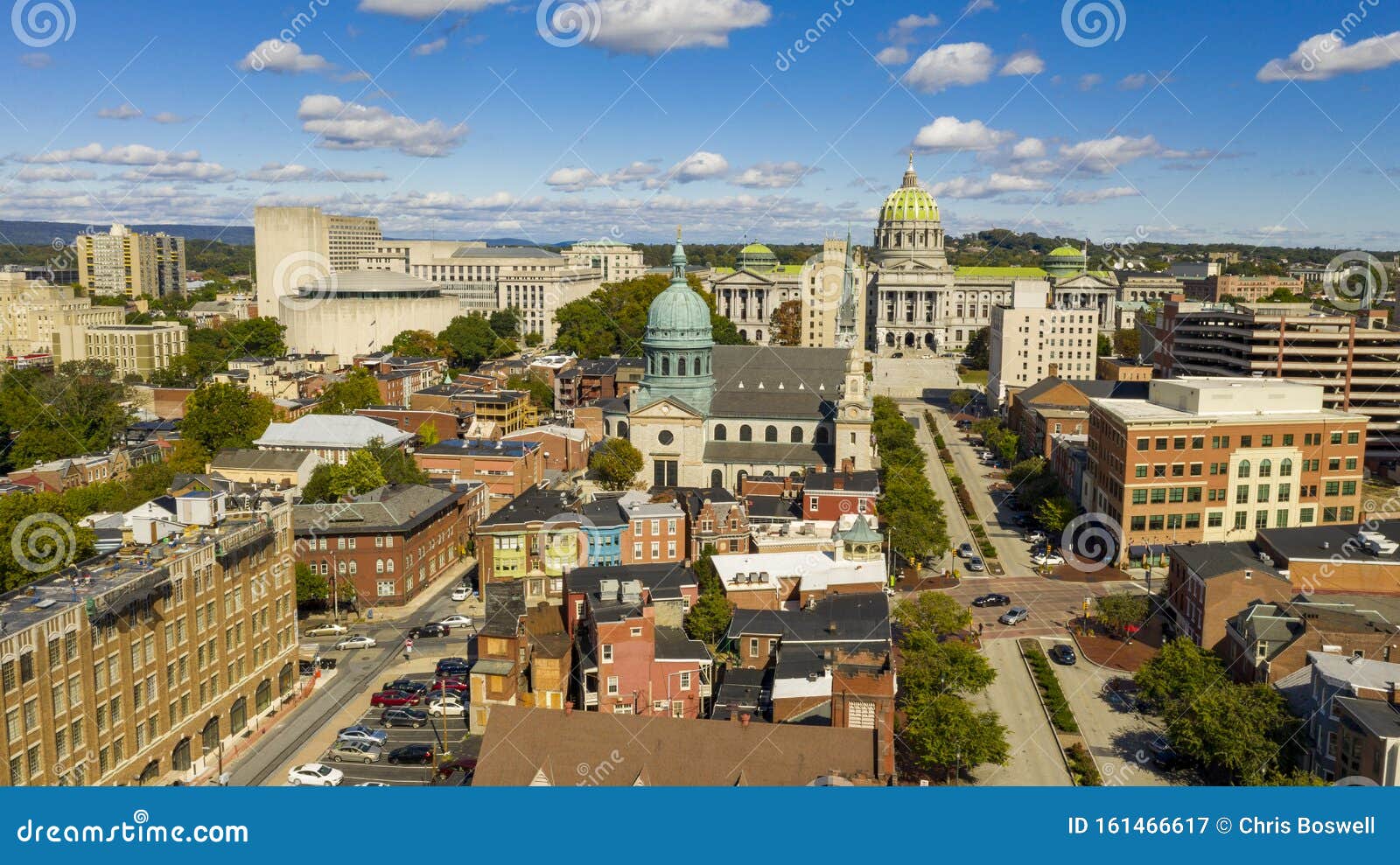 Harrisburg State Capital Of Pennsylvania Along On The Susquehanna River Stock Image Image Of Capitol Green