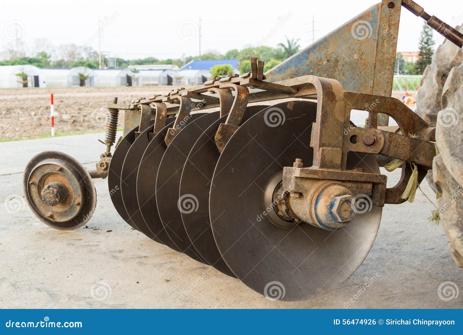 Harrow Disc Plow stock photo. Image of morning, harrow 56474926