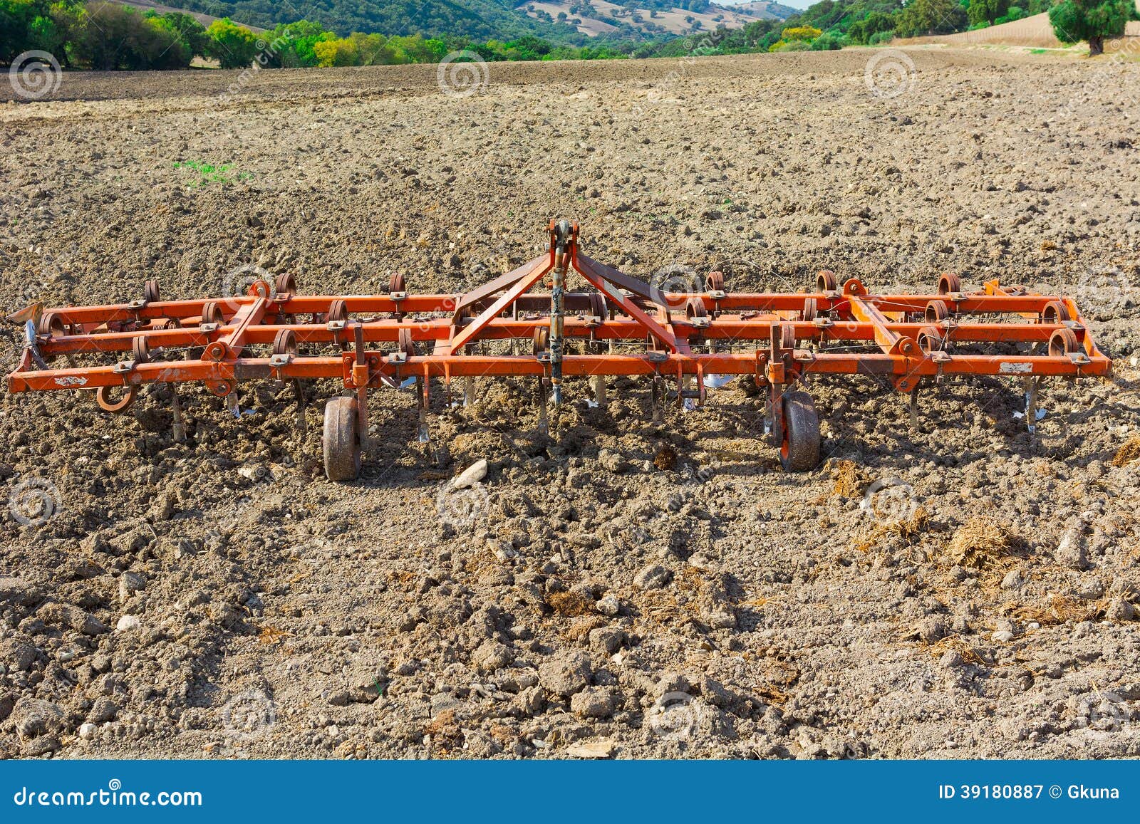 Harrow stock image. Image of machine, landscape, field 39180887