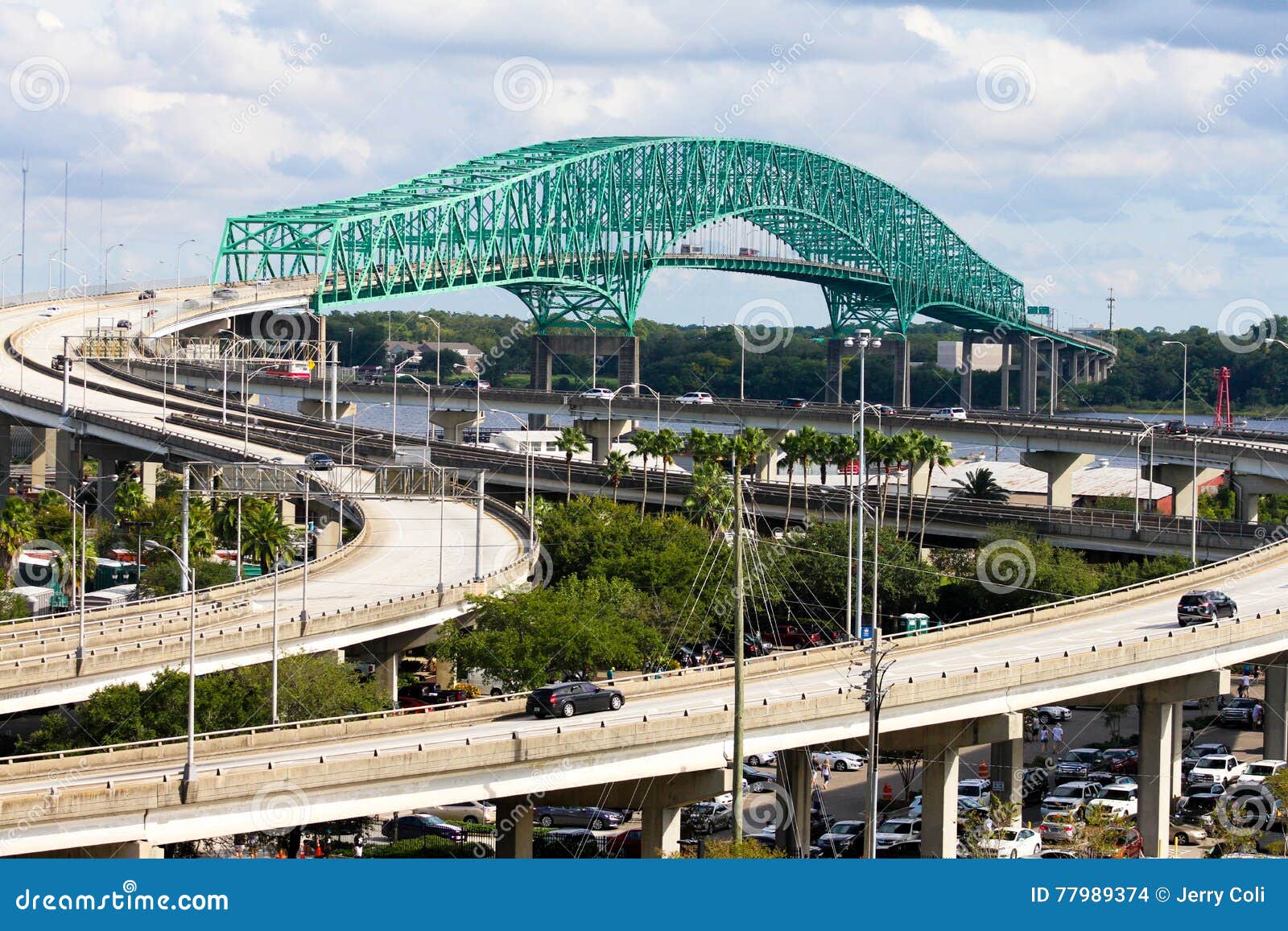 The Hart Bridge, Jacksonville, FL Editorial Stock Image Image of