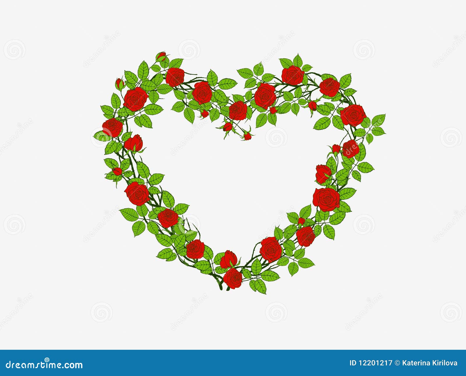 Hart van rozen. Rode rozen die hartvorm vormen