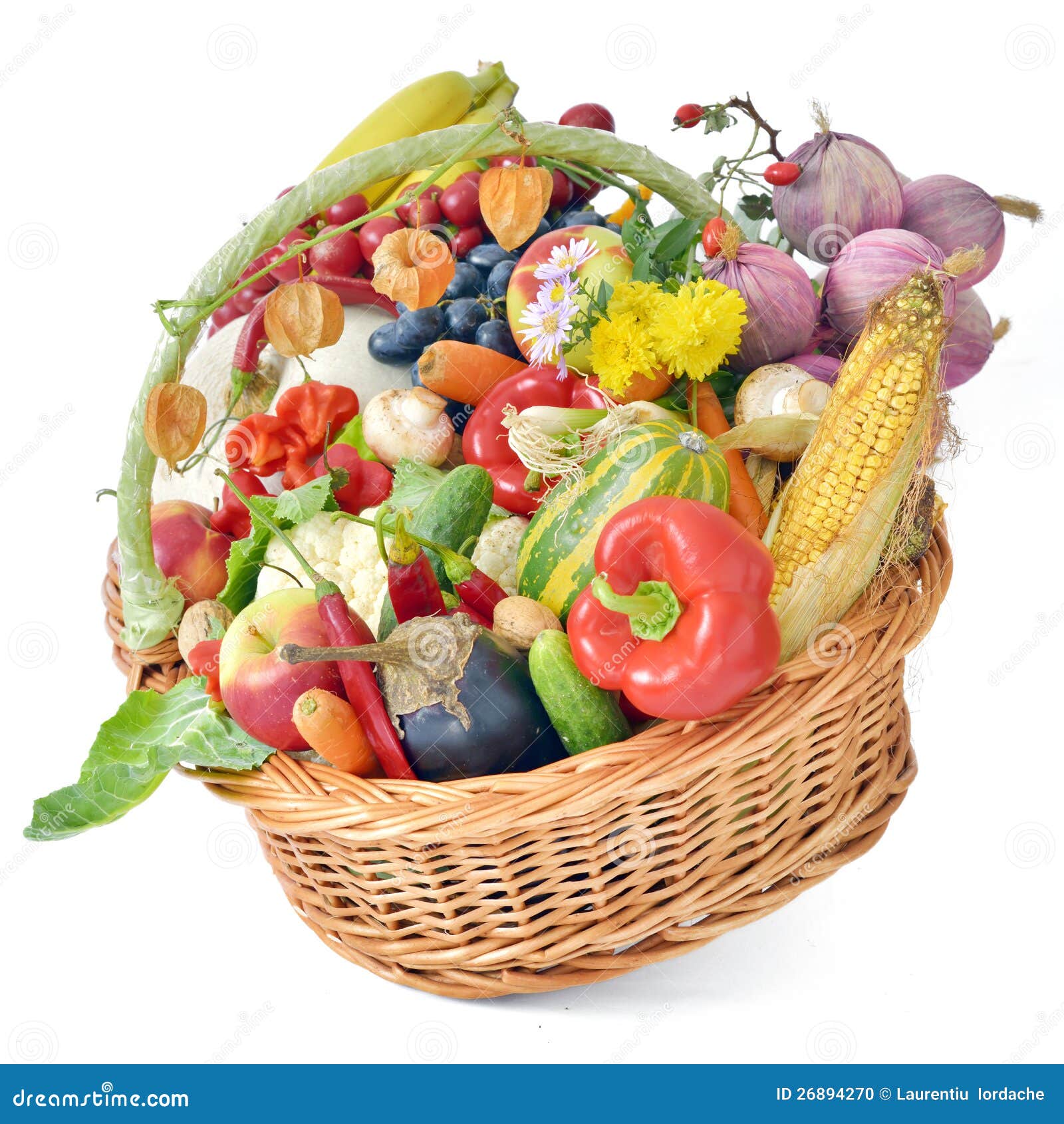 Harvest basket stock photo. Image of barberry, table 26894270