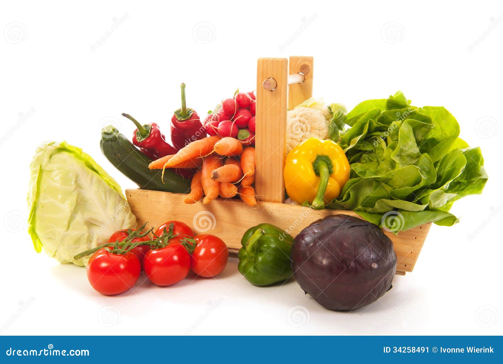 Harvest Basket Fresh Vegetables Stock Image Image of vegetables