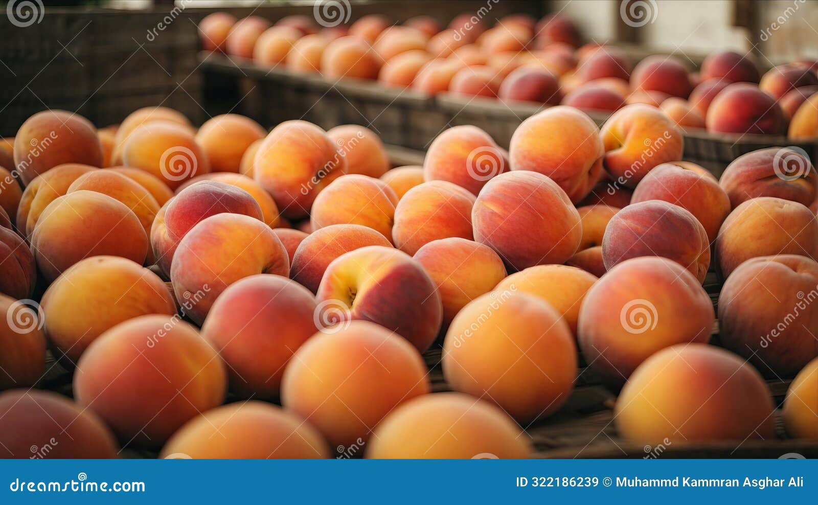 harvest peaches, peaches at the farm, freshly picked peaches, peaches close-up, peaches stock photo, ai generative