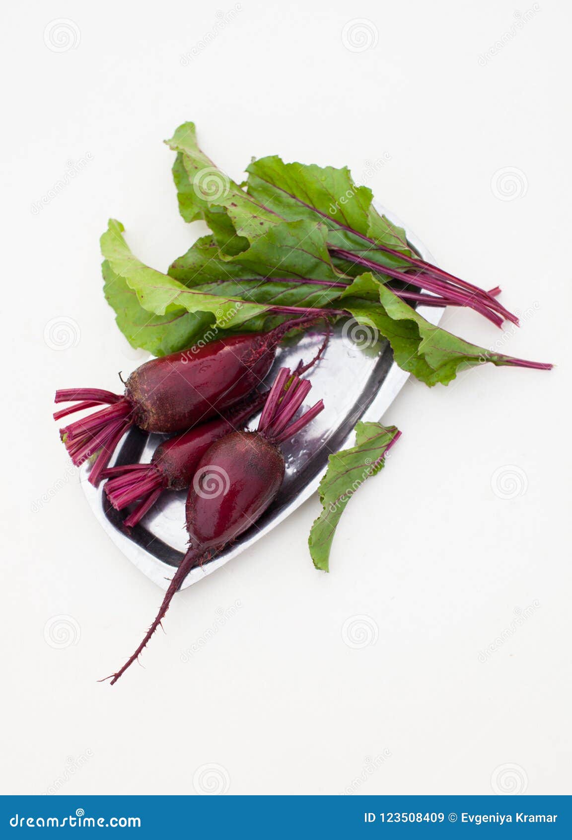 Young Beetroot with Leaves on White Background Stock Image Image of