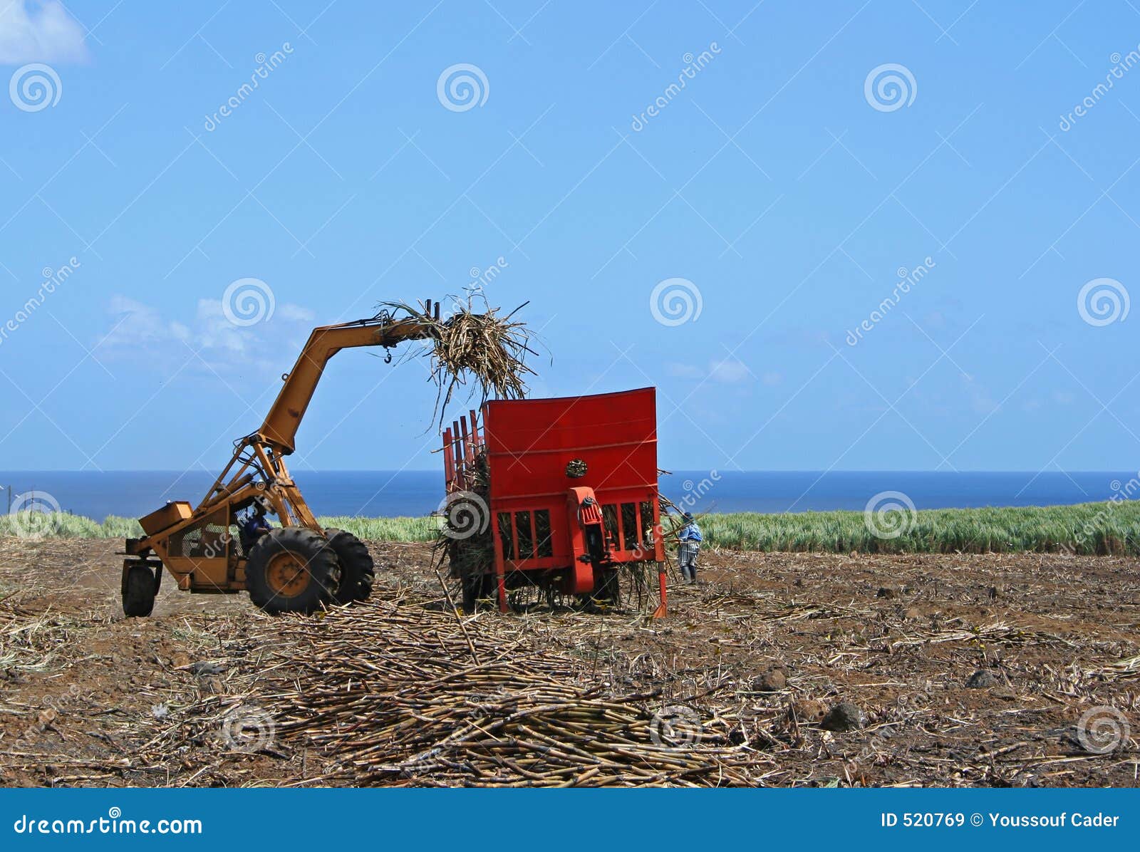 Harvesting stock image. Image of charging, loading, fields 520769
