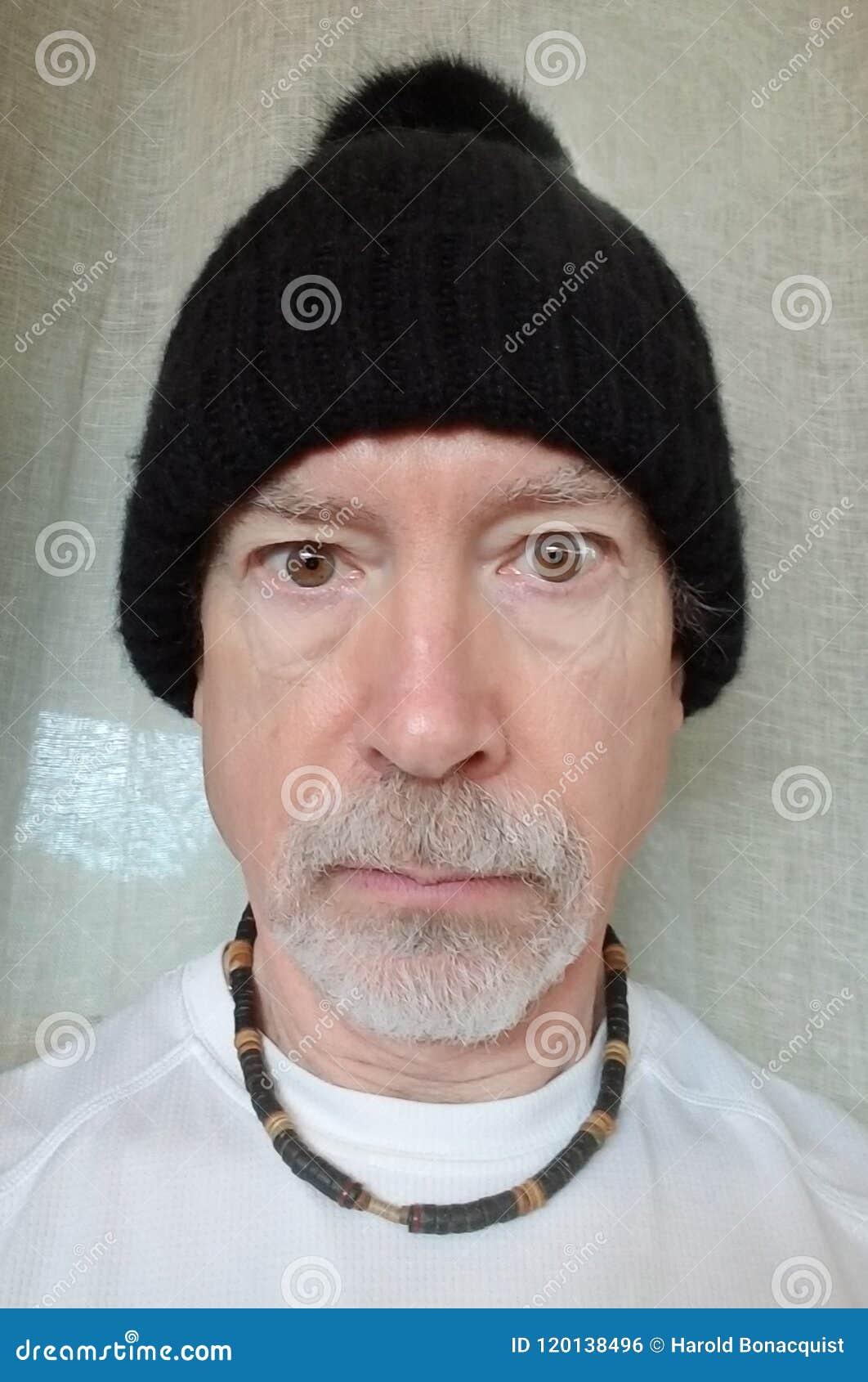 Older Man In Black Wollen Cap Stock Photo Image Of Person