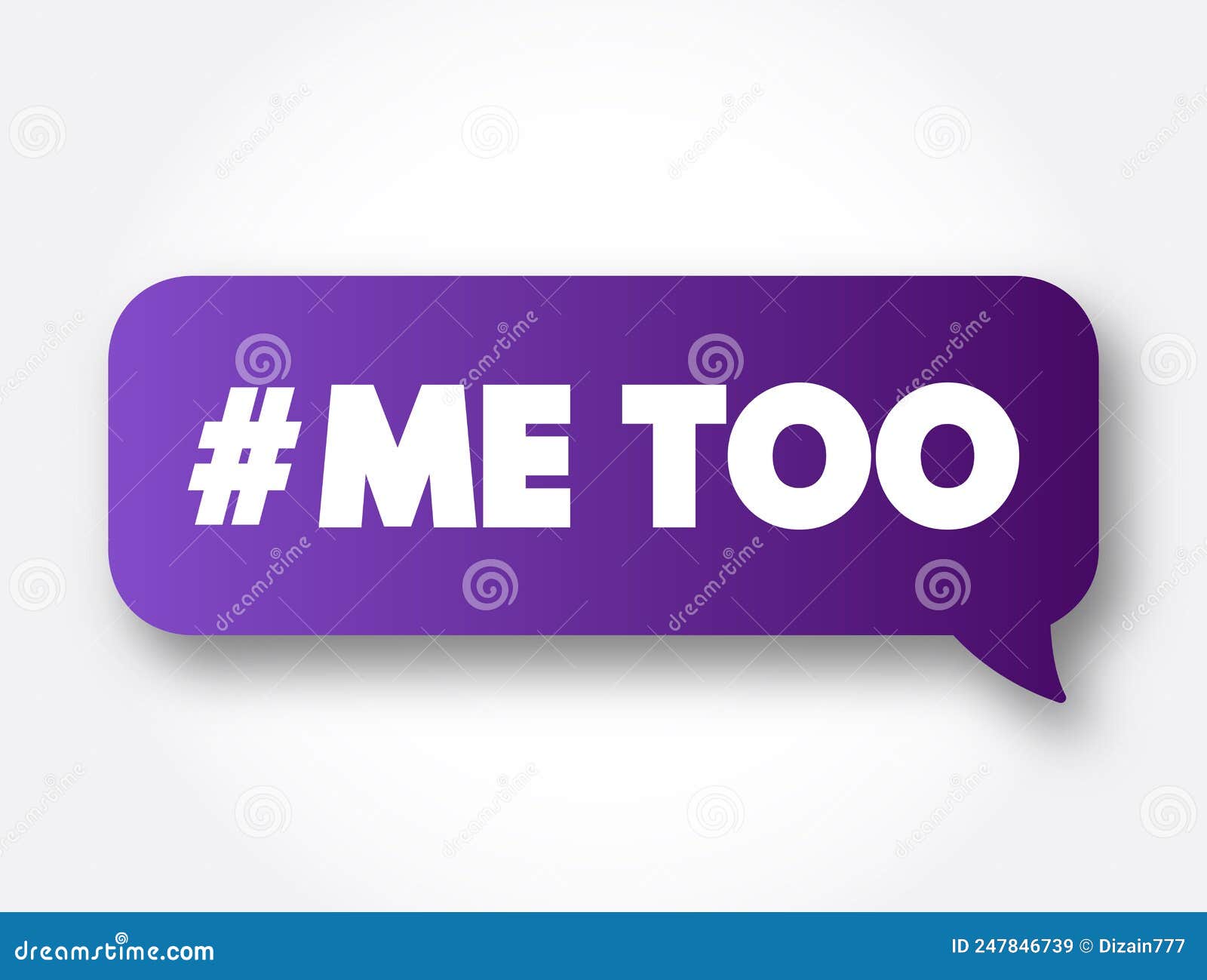 hashtag me too text message bubble, concept background