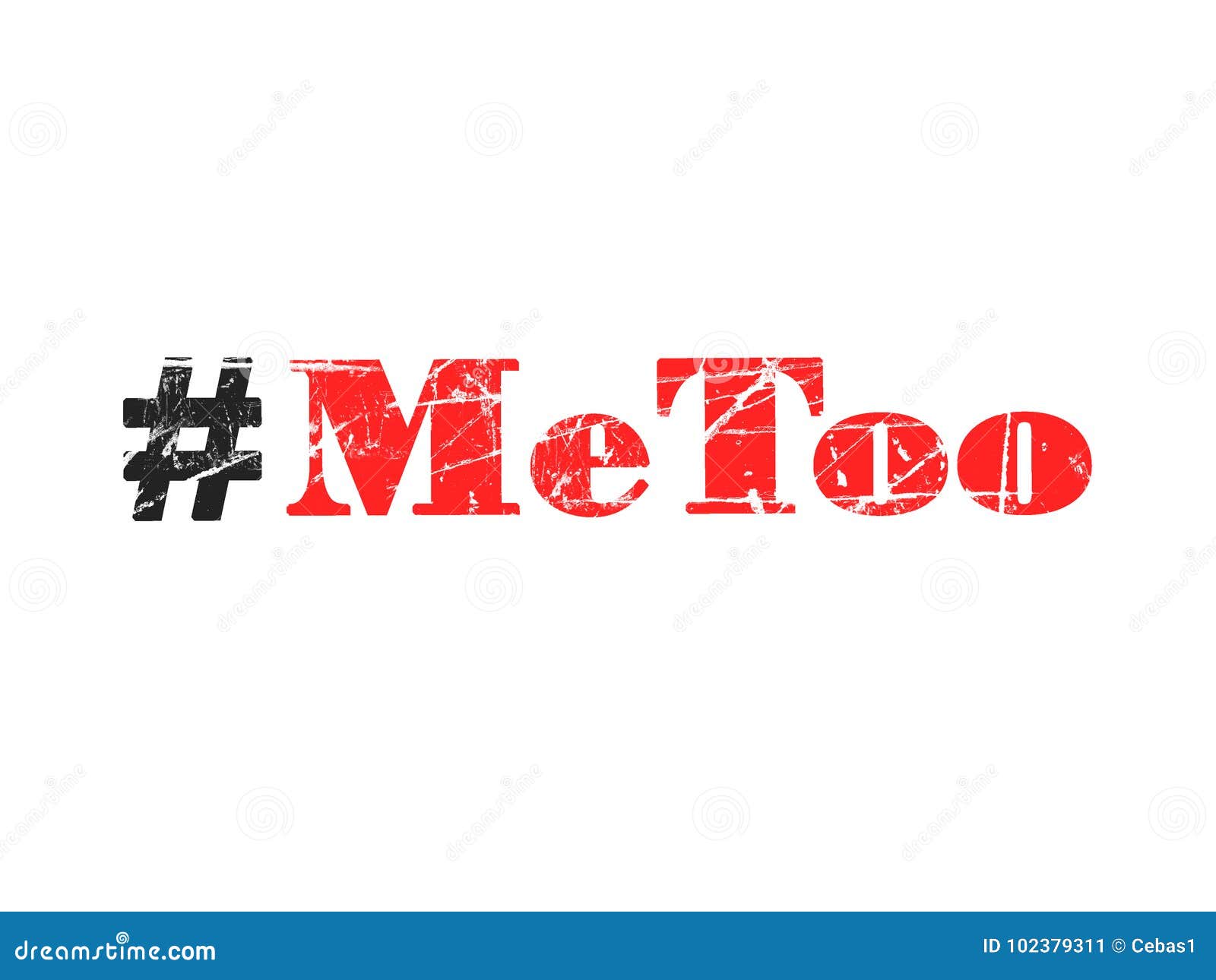 trending hashtag metoo on white background