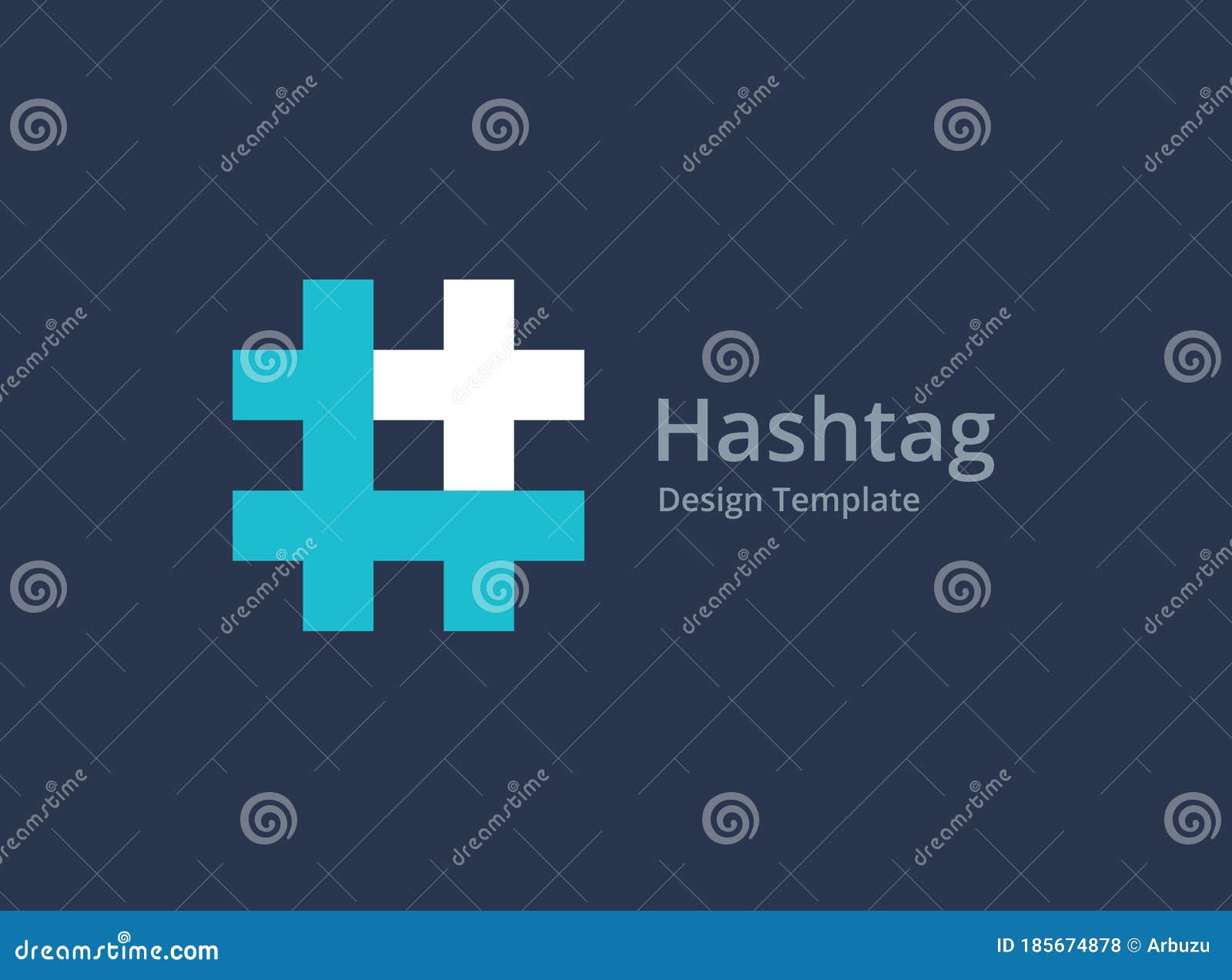 Hashtag Symbol Cross Plus Medical Logo Icon Design Template Elements
