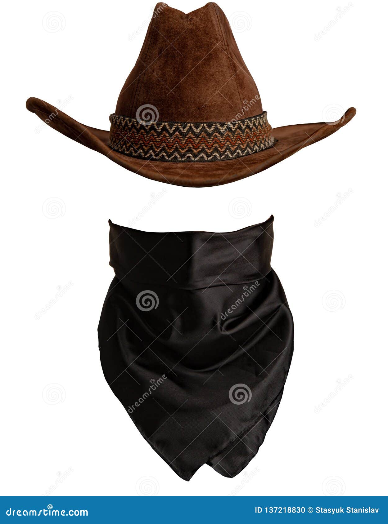 Hat and bandanna stock photo. Image of decoration, accessory 137218830