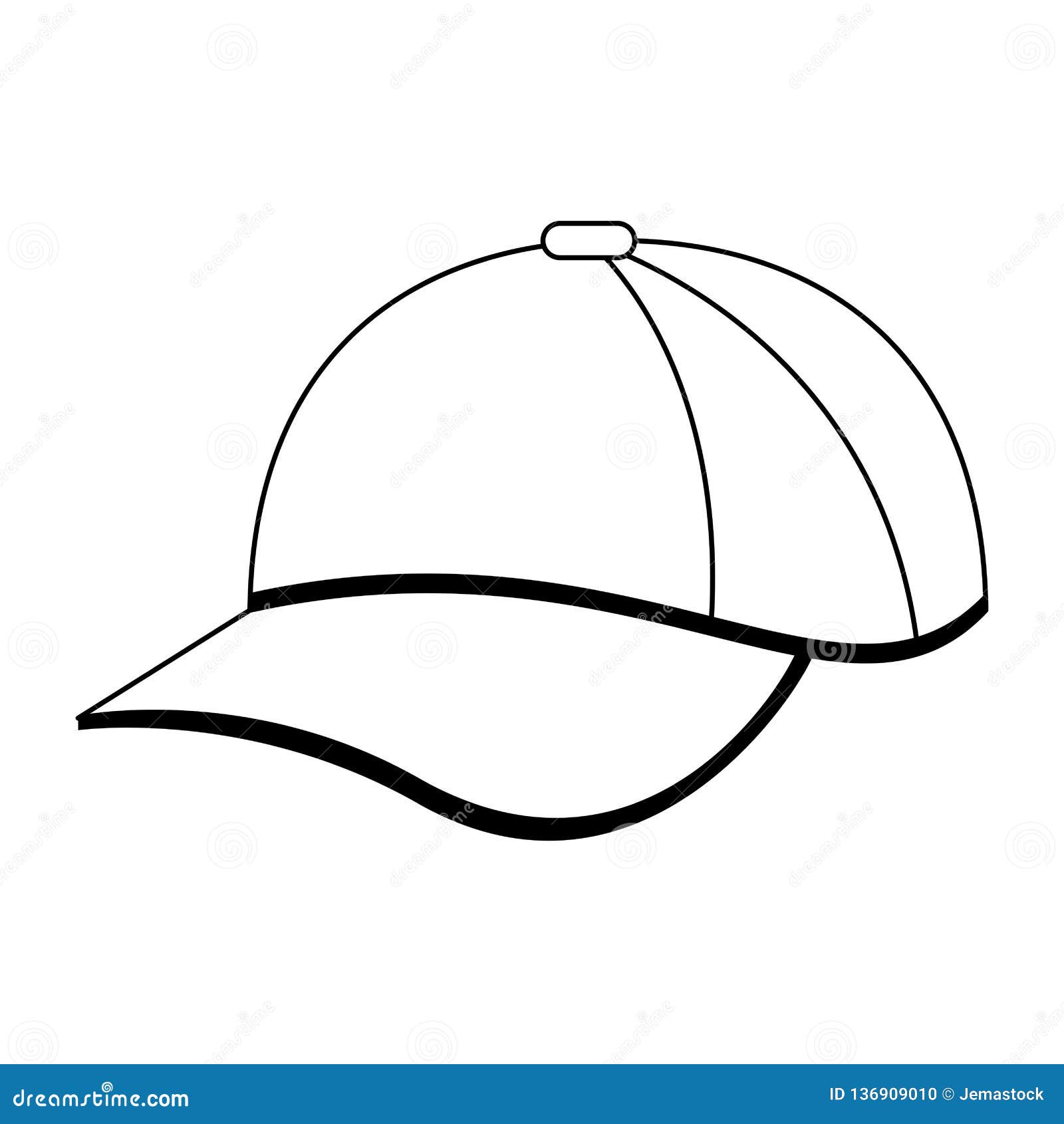 Hat Cap Wear Black and White Stock Vector - Illustration of textile ...