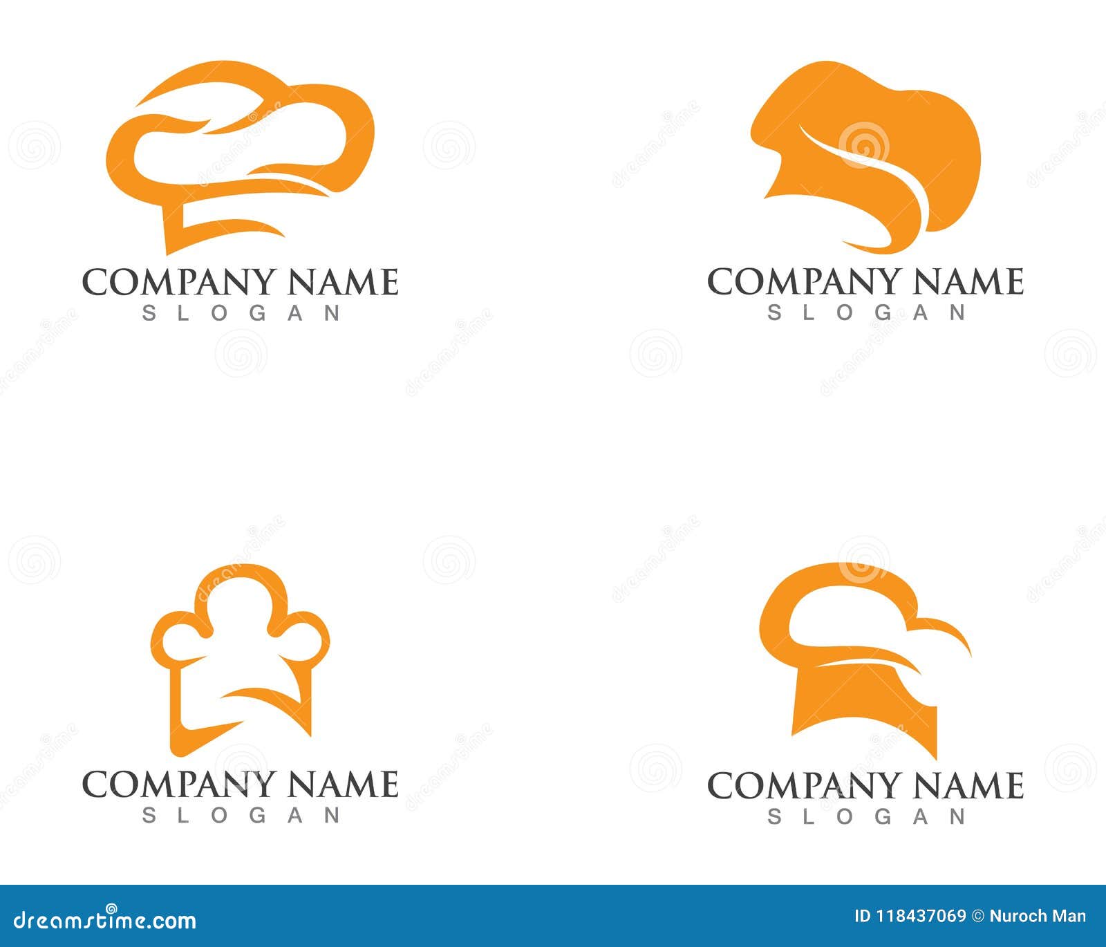 Hat Chef Logo Template Vector Illustration Stock Vector